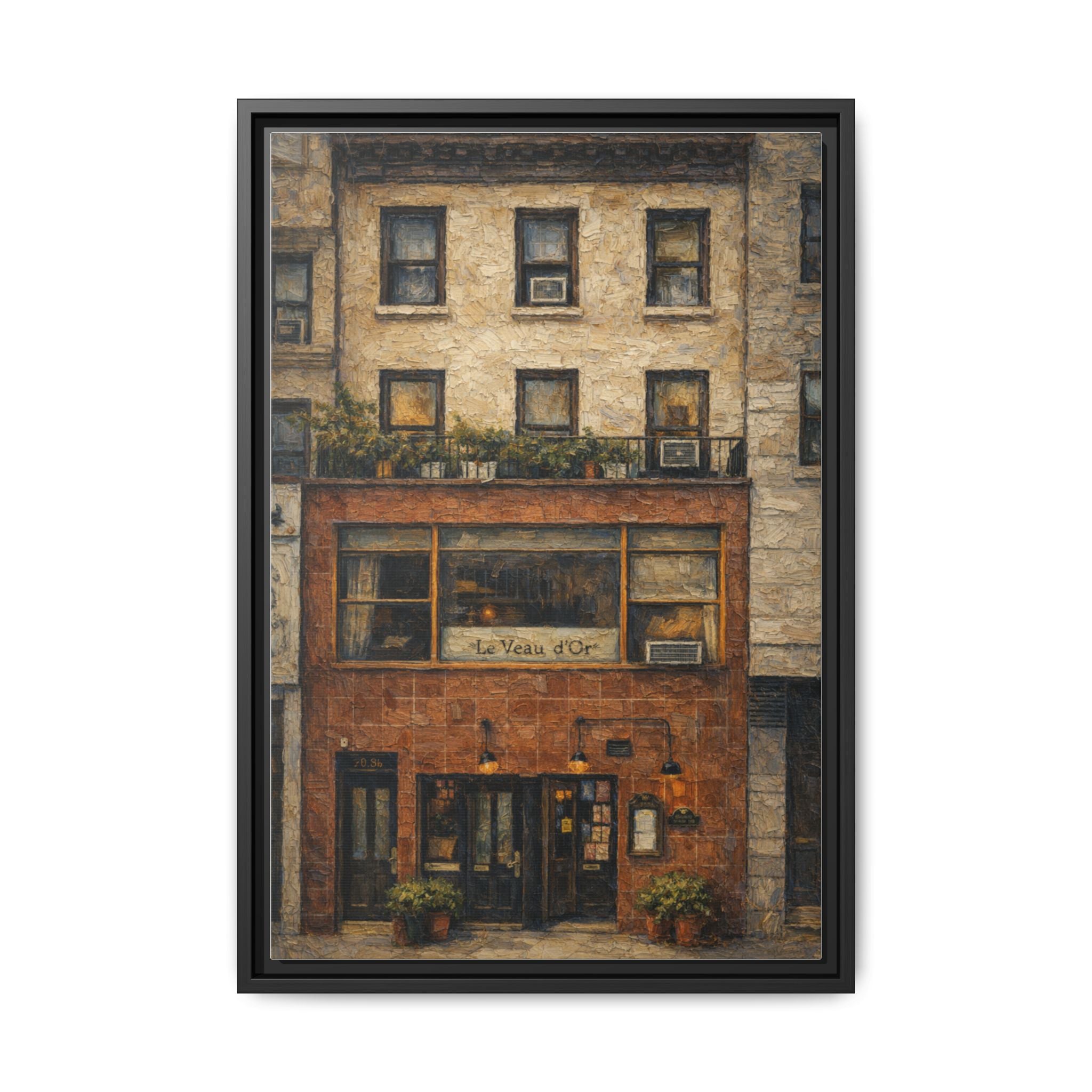 Le Veau d'Or — Restaurant Print | Matte Canvas + Wooden Frame