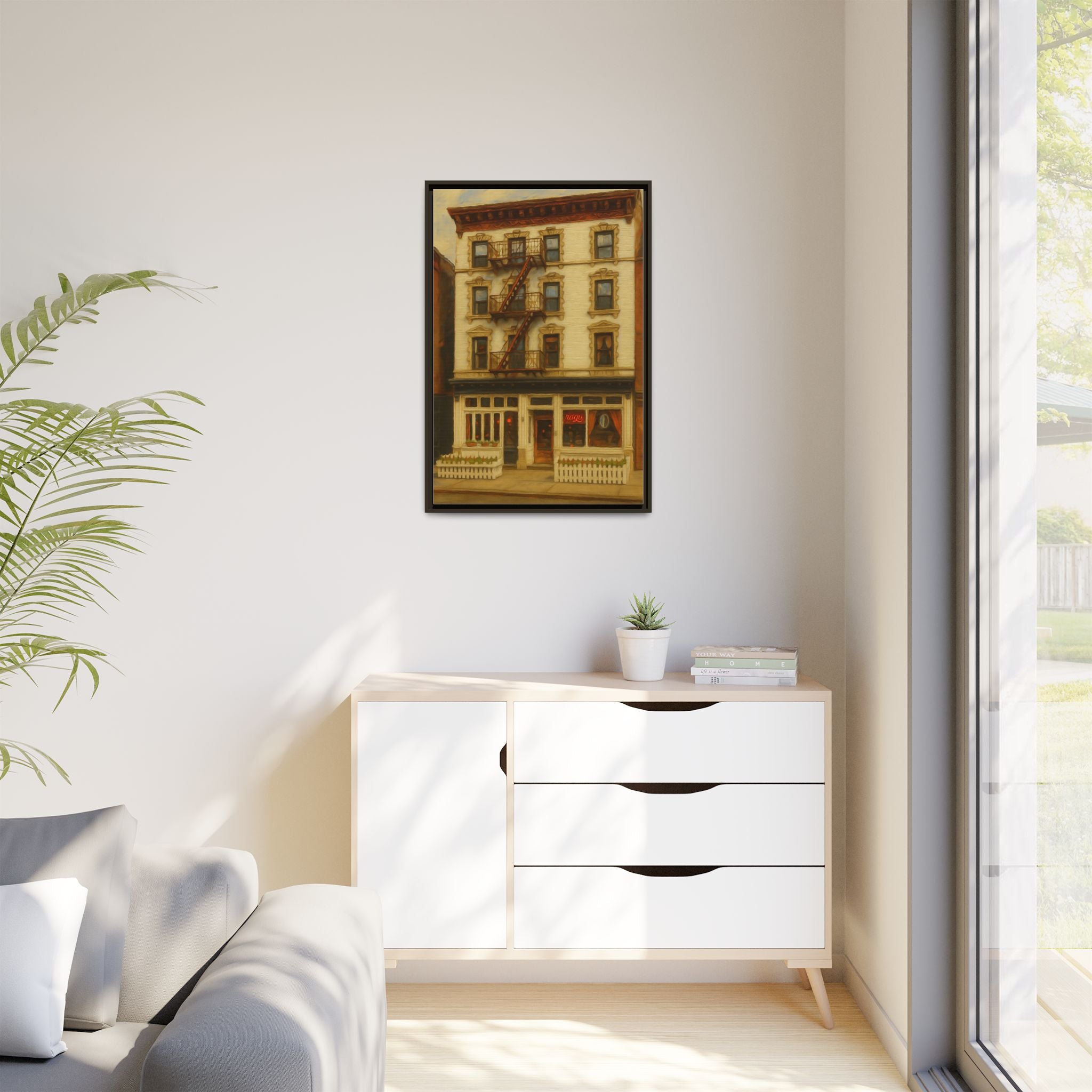 Frank — Restaurant Print | Matte Canvas + Wooden Frame