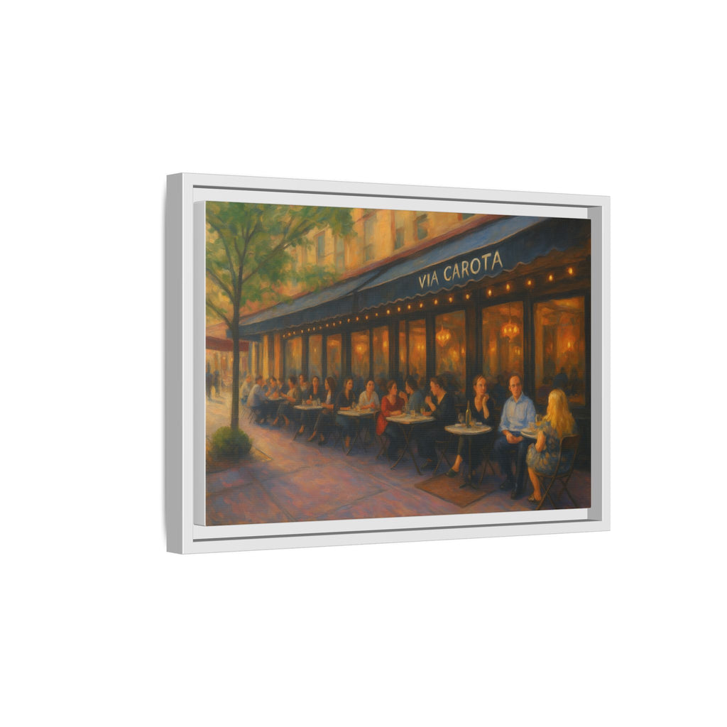 Via Carota — Restaurant Print | Matte Canvas + Wooden Frame