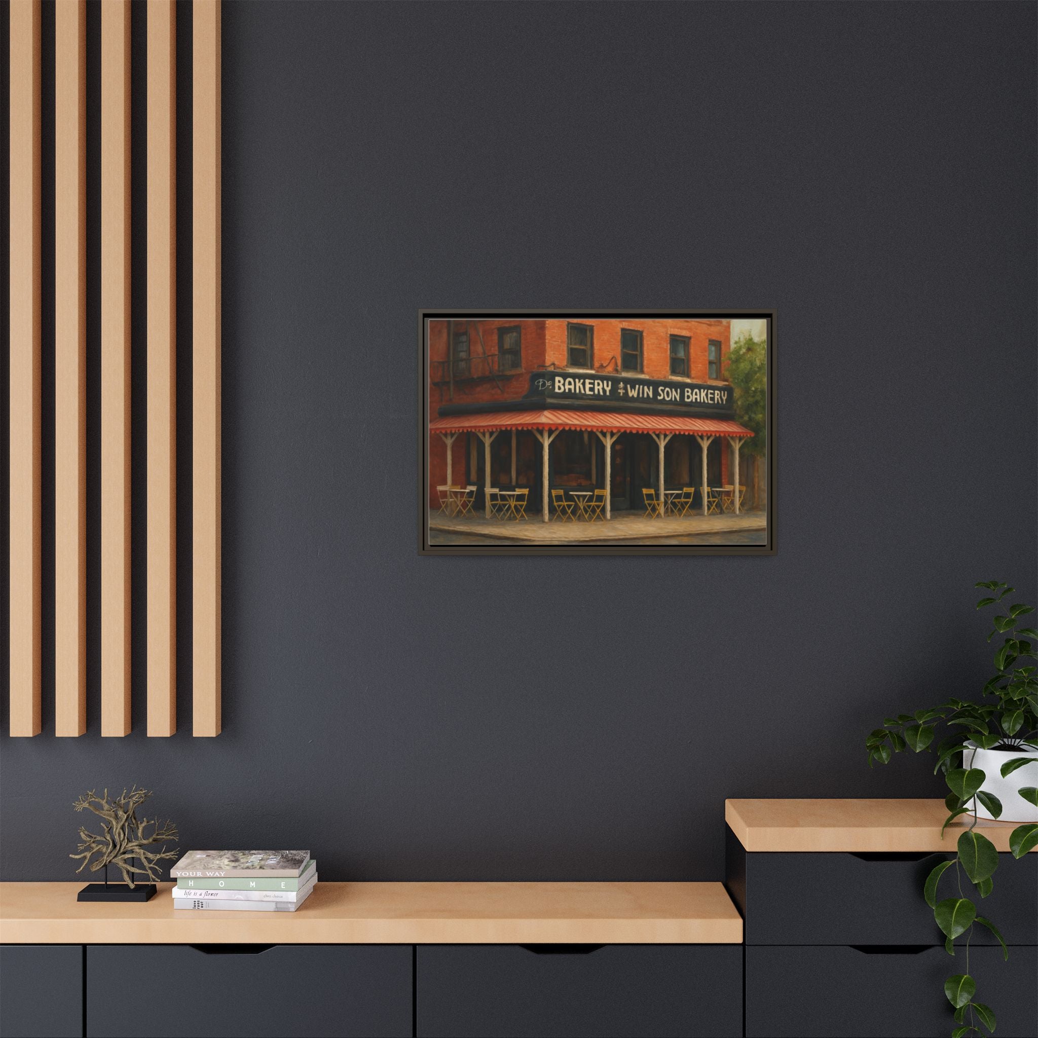 Win Son Bakery — Restaurant Print | Matte Canvas + Wooden Frame