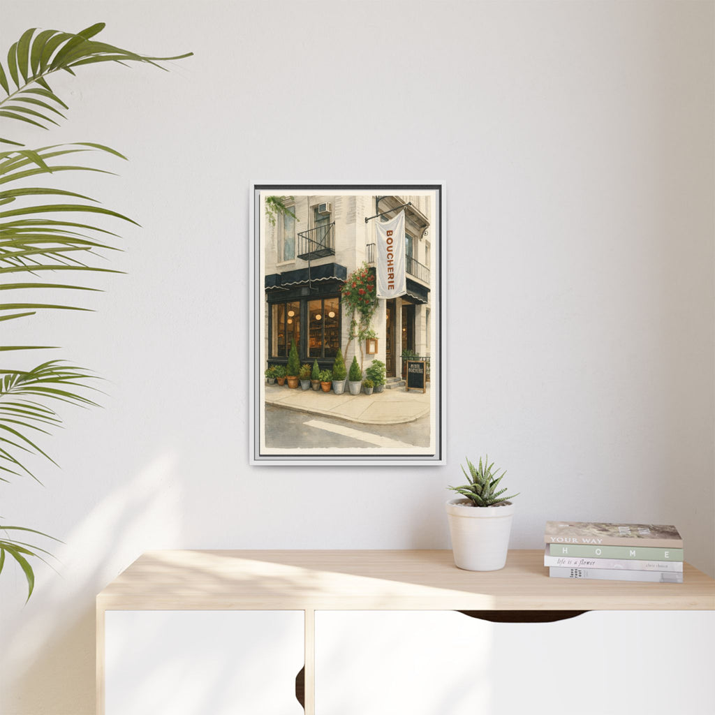 Petite Boucherie — Restaurant Print | Matte Canvas + Wooden Frame
