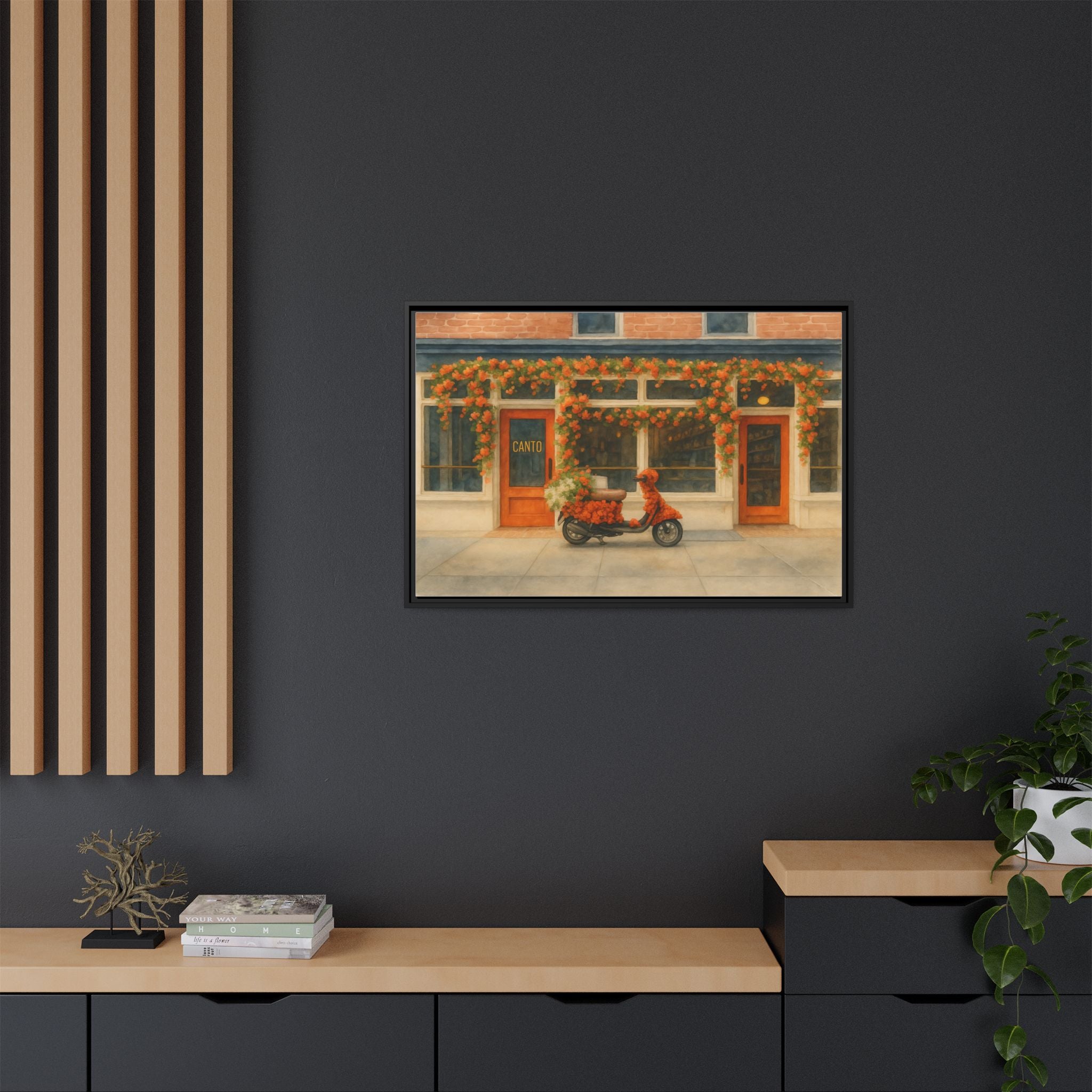 Canto West Village — Restaurant Print | Matte Canvas + Wooden Frame