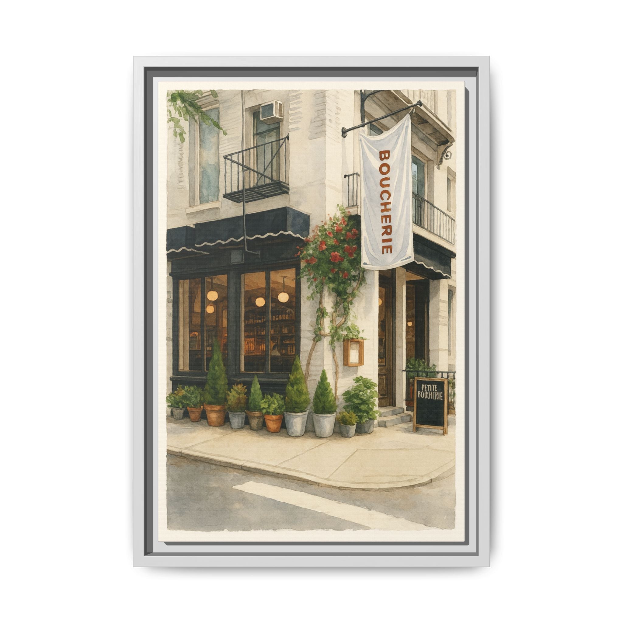 Petite Boucherie — Restaurant Print | Matte Canvas + Wooden Frame