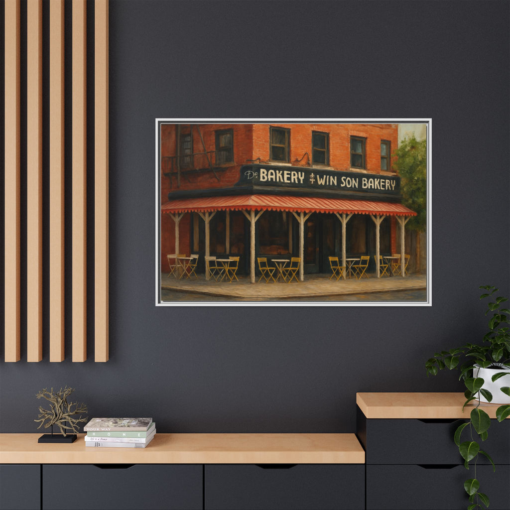 Win Son Bakery — Restaurant Print | Matte Canvas + Wooden Frame