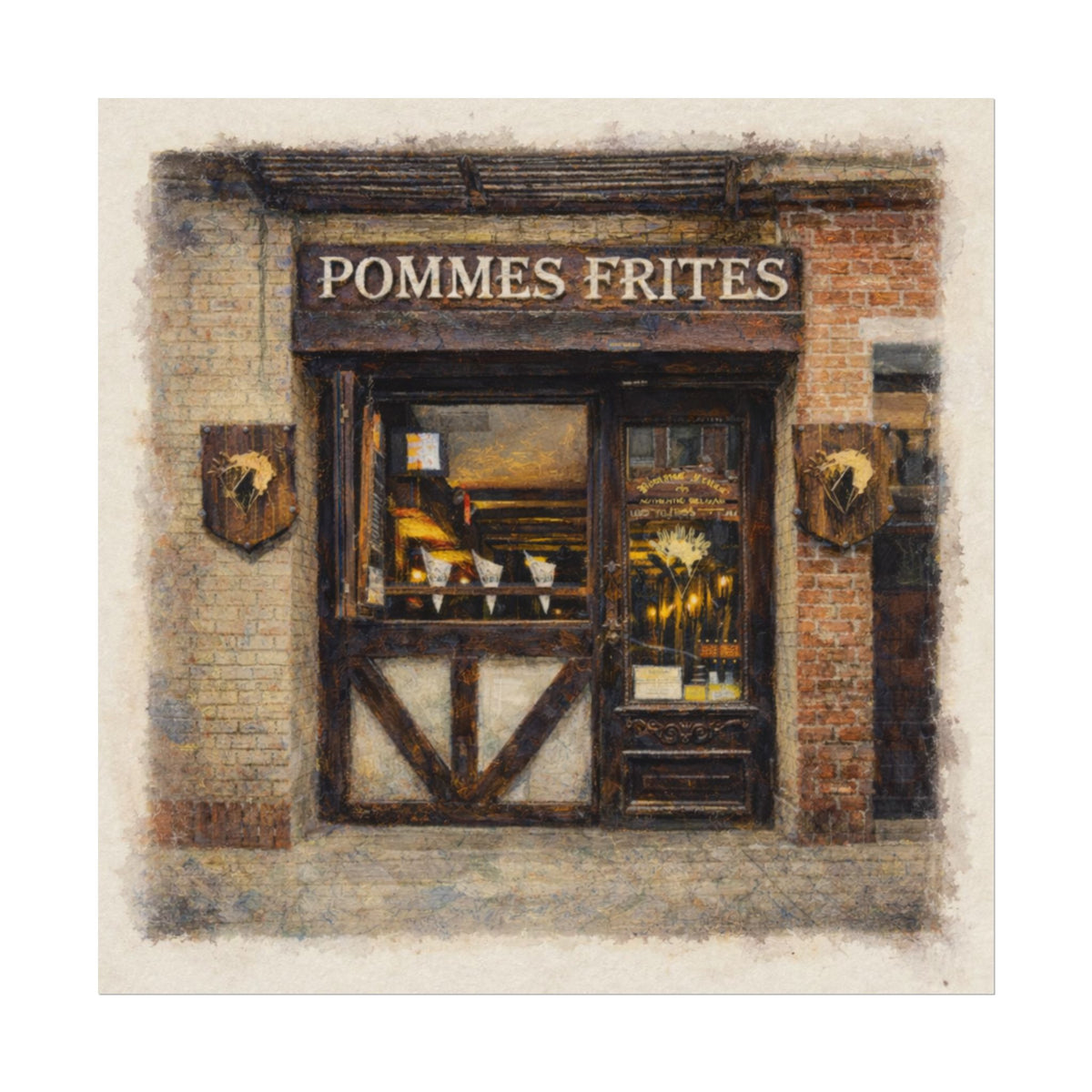 Pommes Frites unframed paper art print