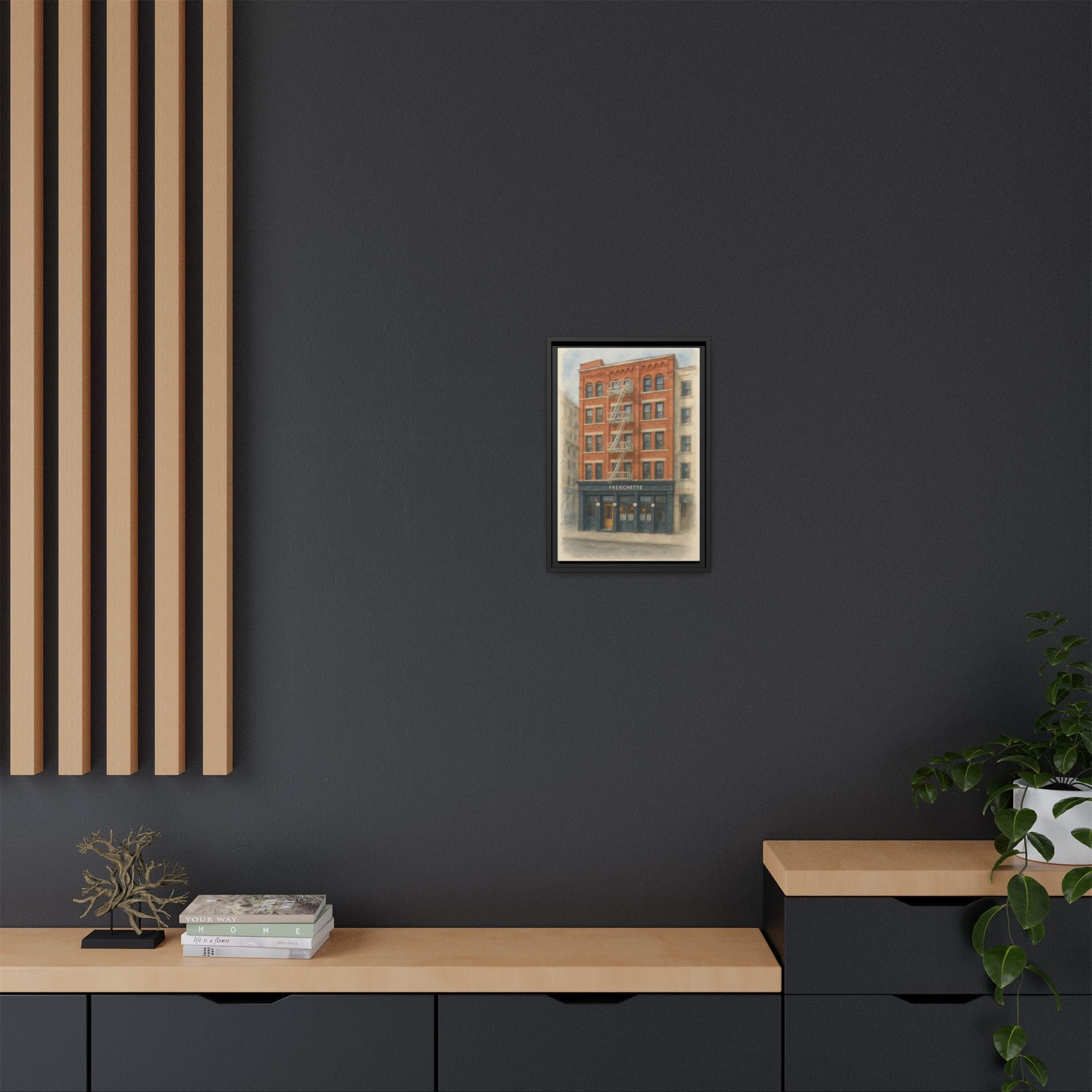Frenchette Restaurant — Restaurant Print | Matte Canvas + Wooden Frame