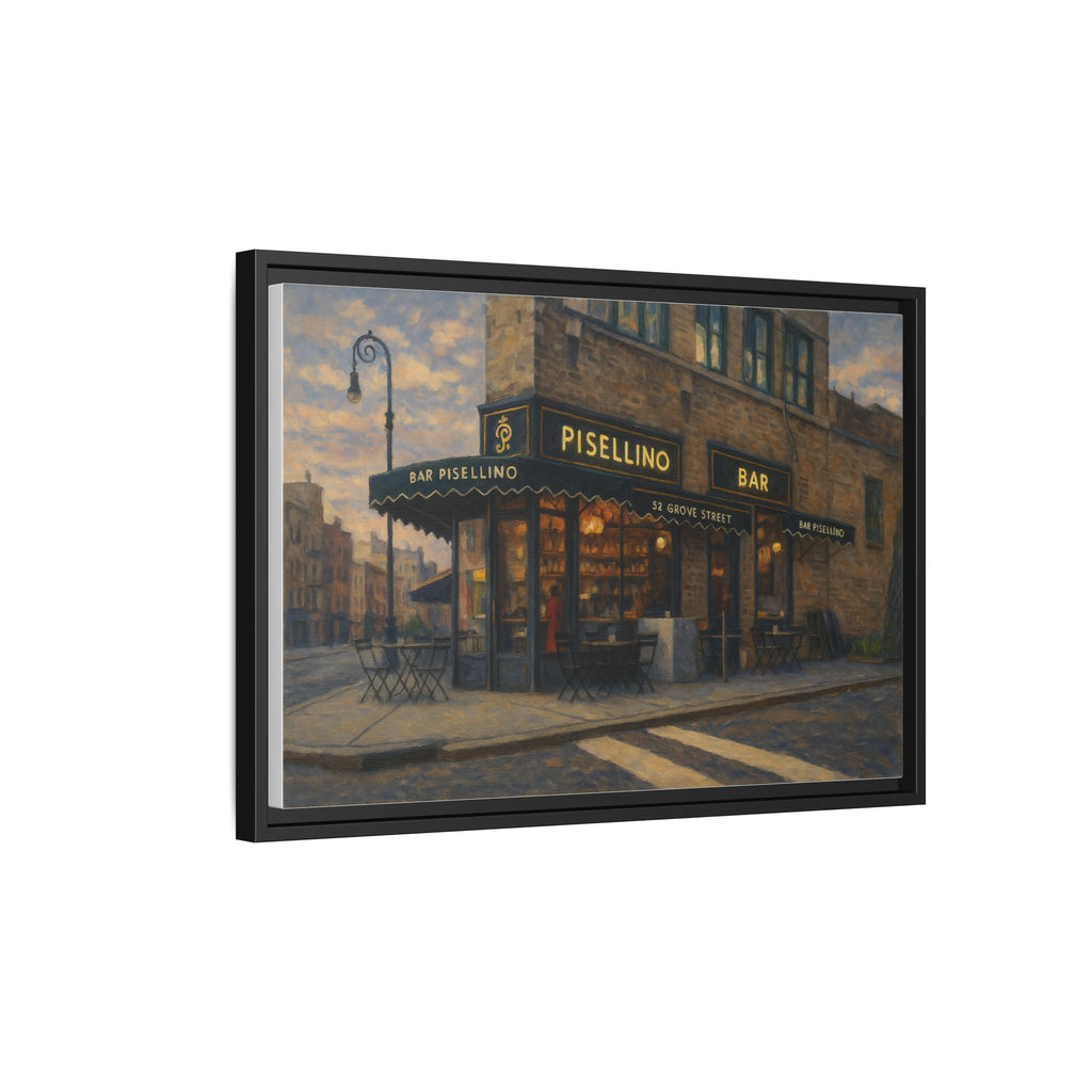 Bar Pisellino — Restaurant Print | Matte Canvas + Wooden Frame