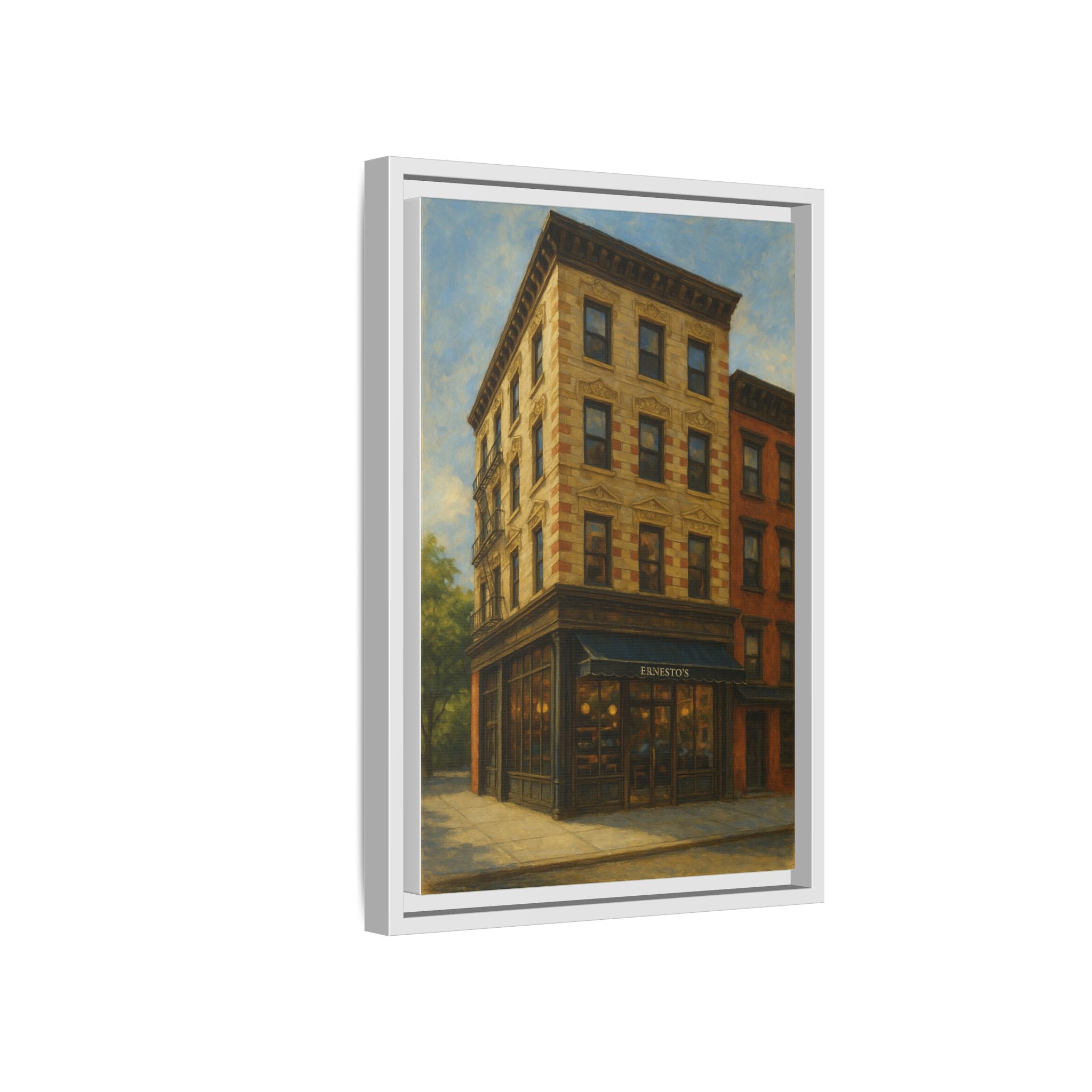 Ernesto's — Restaurant Print | Matte Canvas + Wooden Frame