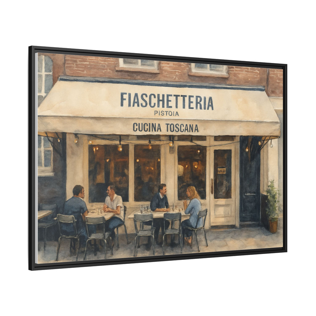Fiaschetteria Pistoia — Restaurant Print | Matte Canvas + Wooden Frame