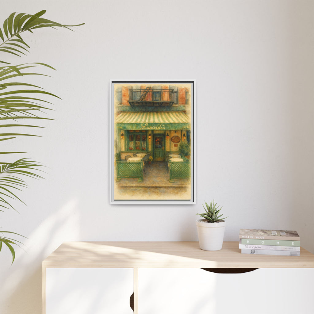 Lusardi's — Restaurant Print | Matte Canvas + Wooden Frame
