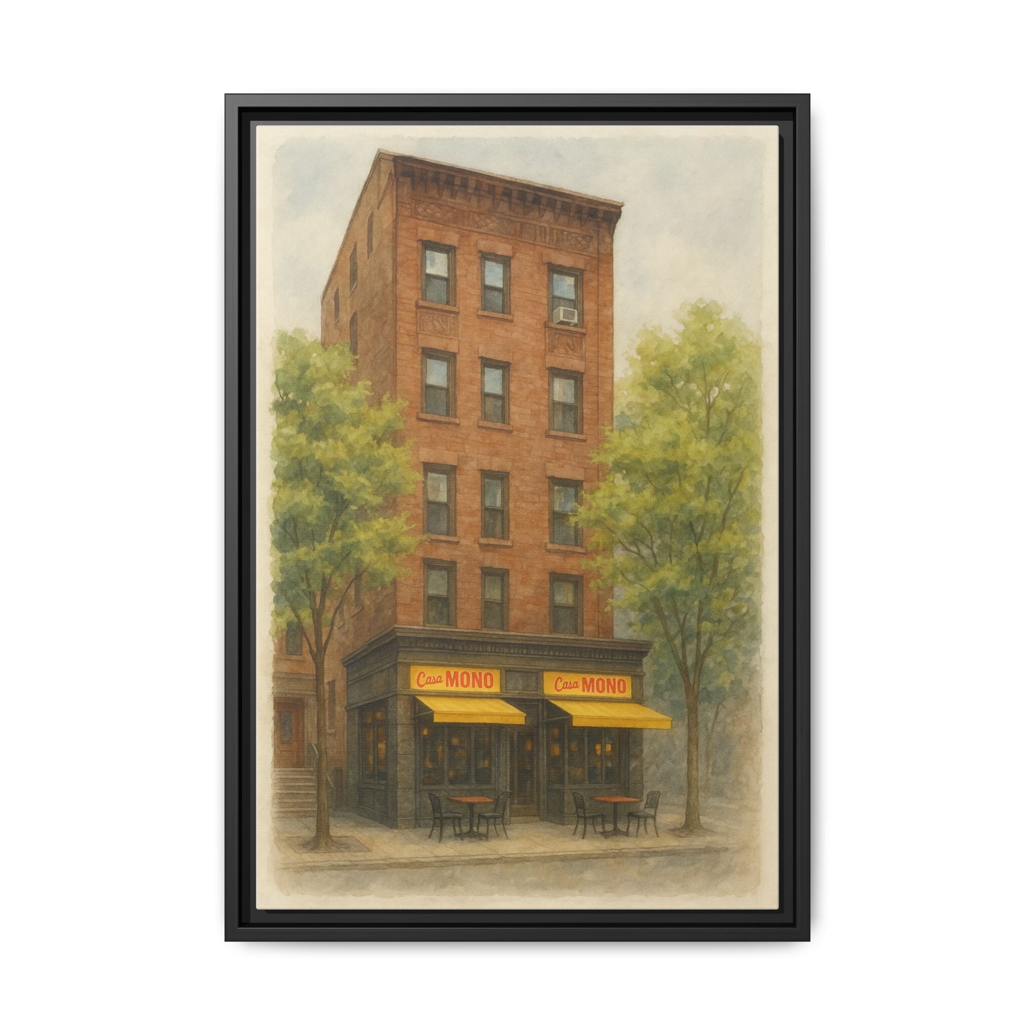 Casa Mono — Restaurant Print | Matte Canvas + Wooden Frame