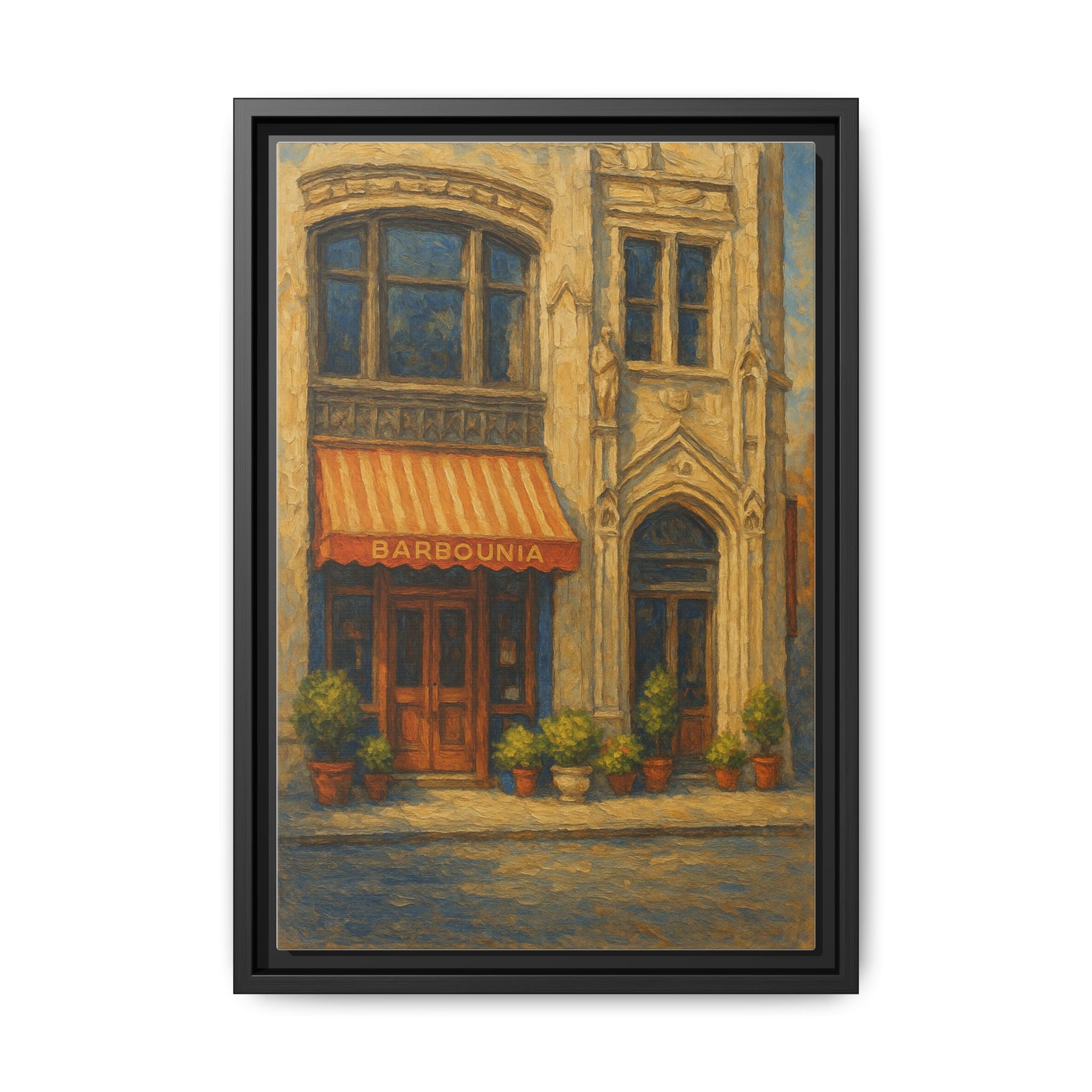 Barbounia — Restaurant Print | Matte Canvas + Wooden Frame