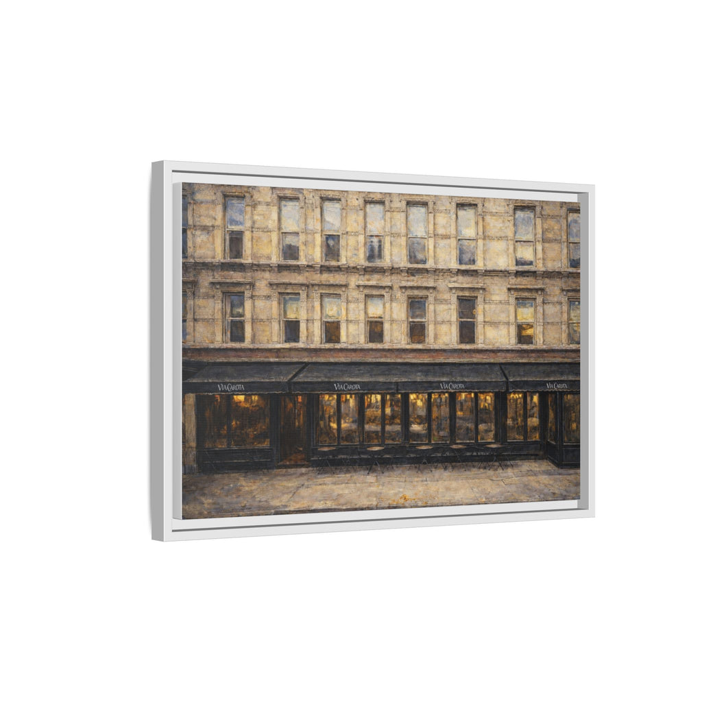 Via Carota — Restaurant Print | Matte Canvas + Wooden Frame