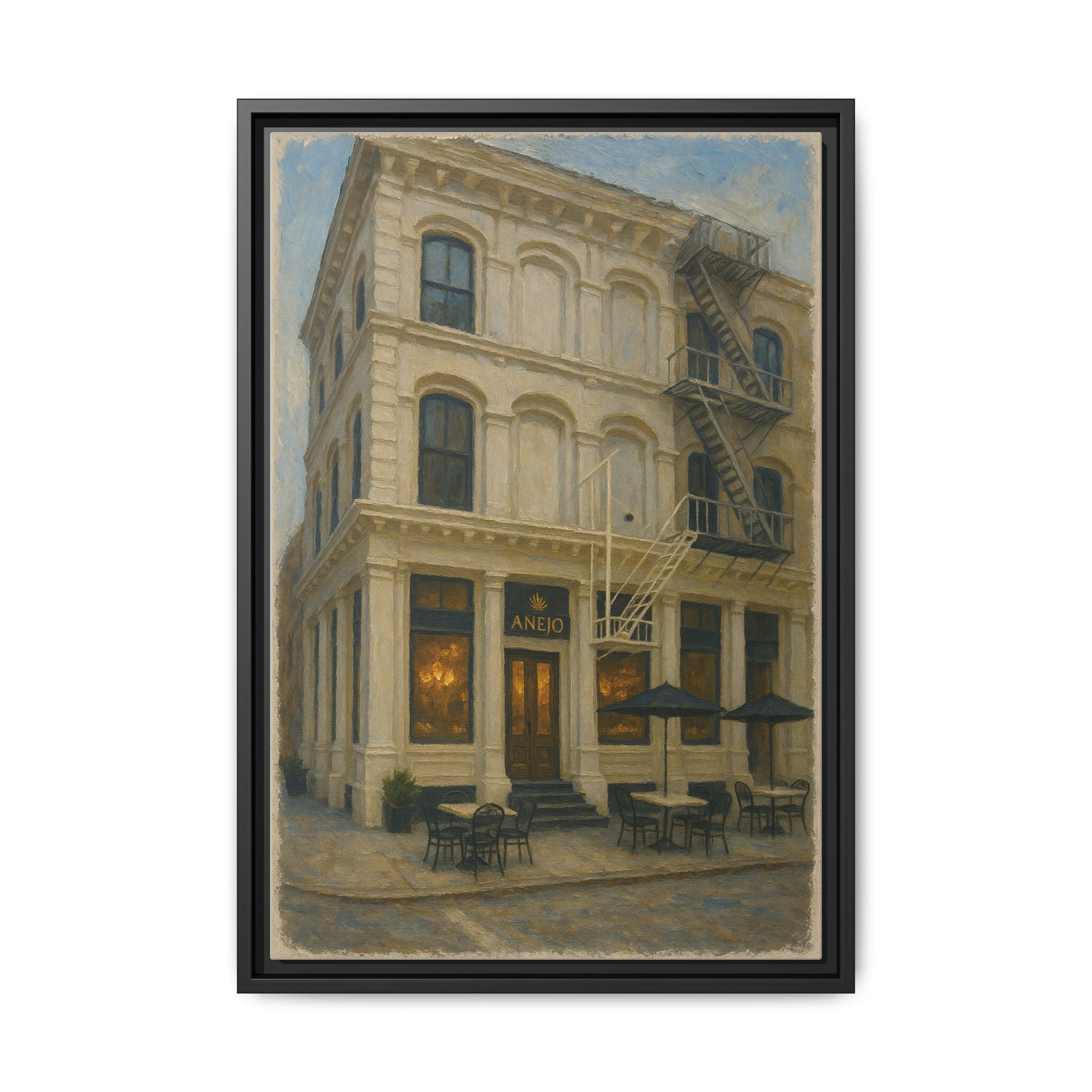 Anejo — Restaurant Print | Matte Canvas + Wooden Frame