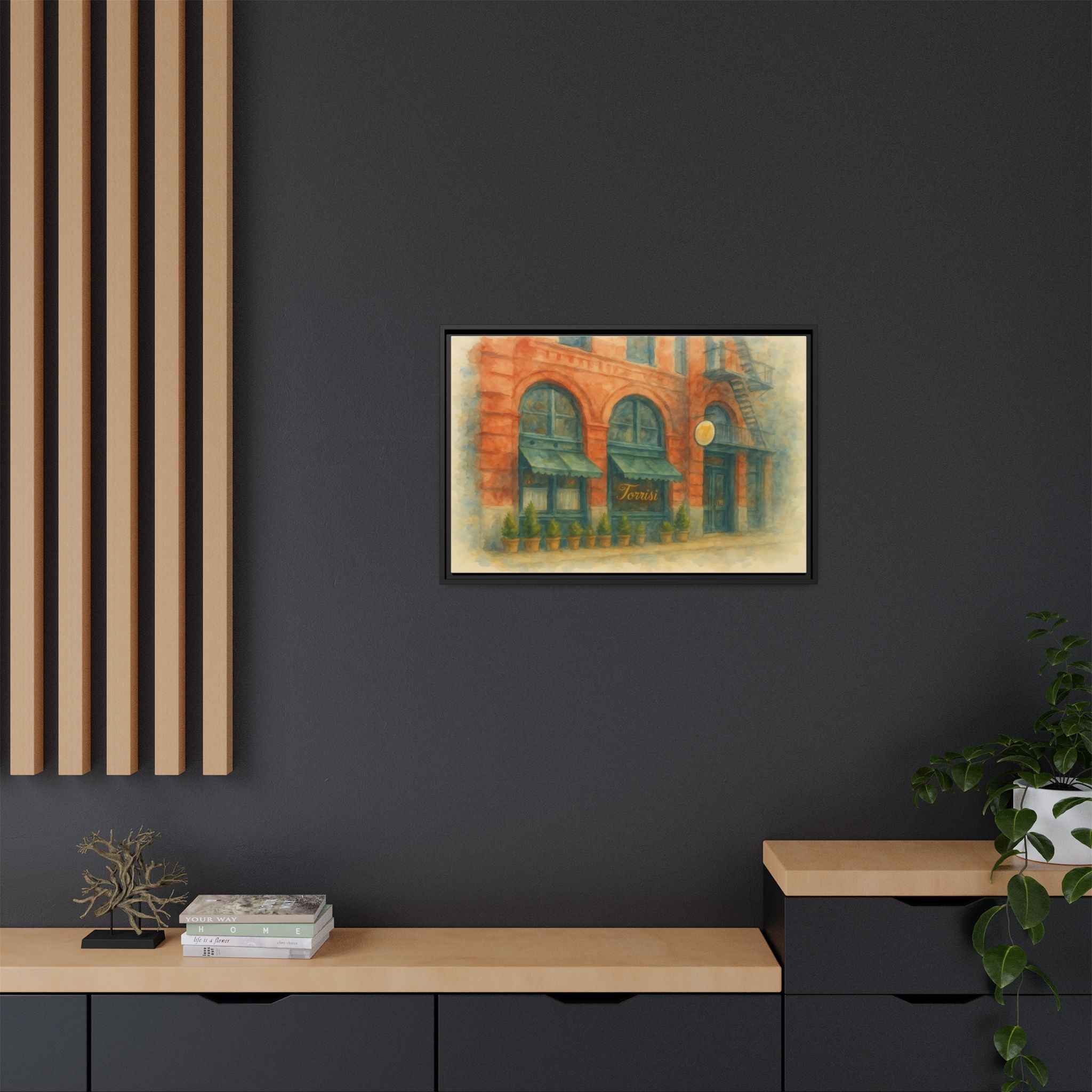Torrisi — Restaurant Print | Matte Canvas + Wooden Frame