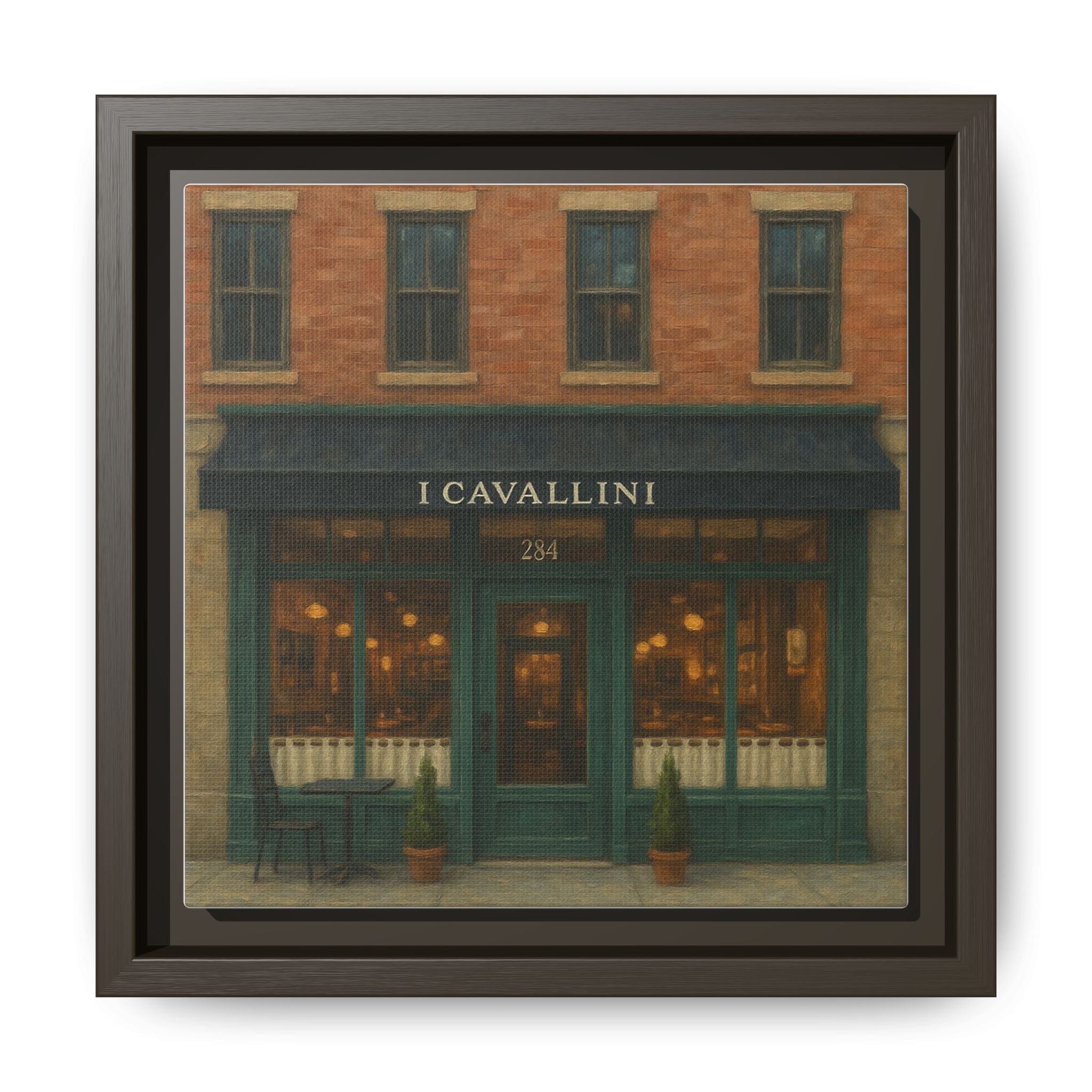 I Cavallini — Restaurant Print | Matte Canvas + Wooden Frame