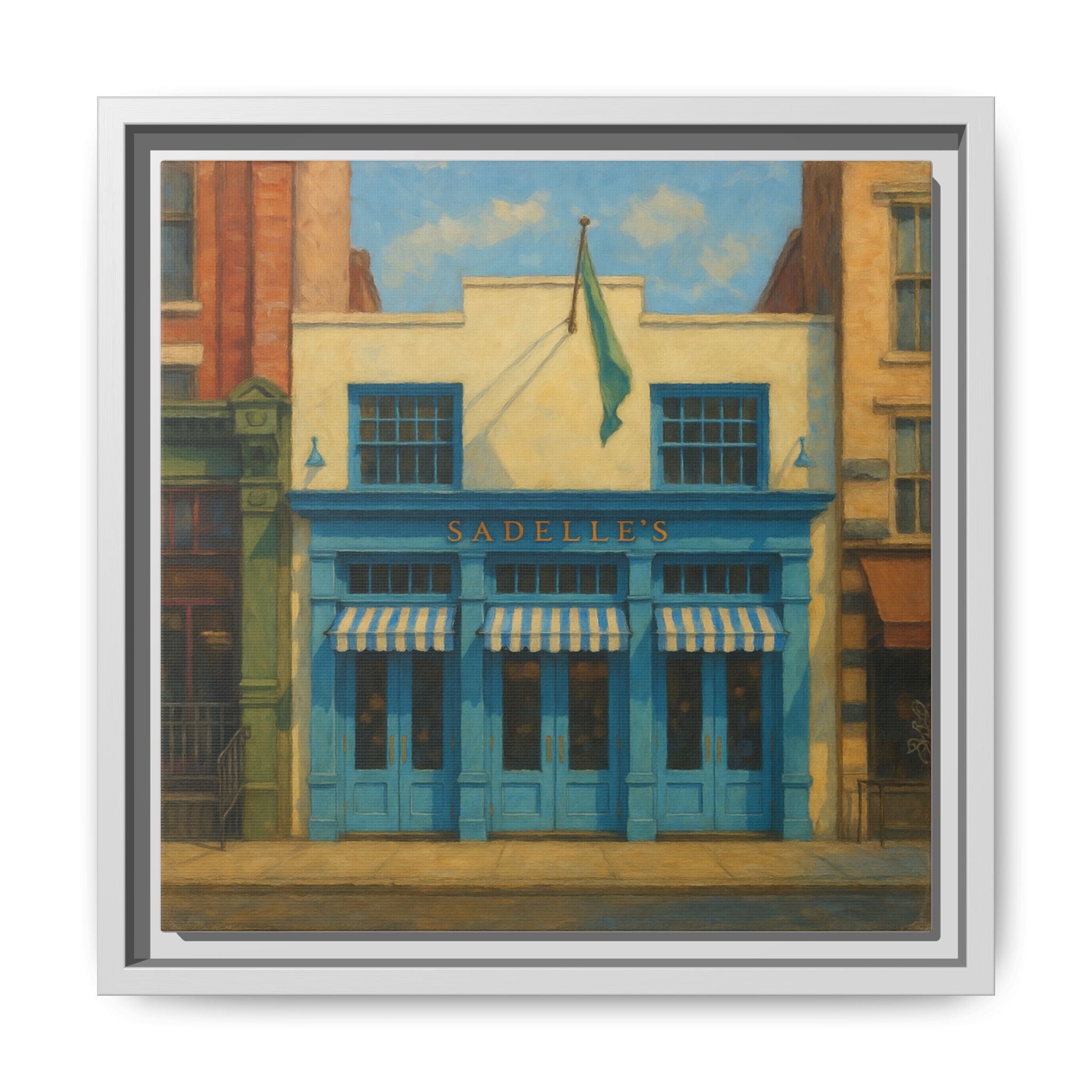 Sadelle's Restaurant — Restaurant Print | Matte Canvas + Wooden Frame