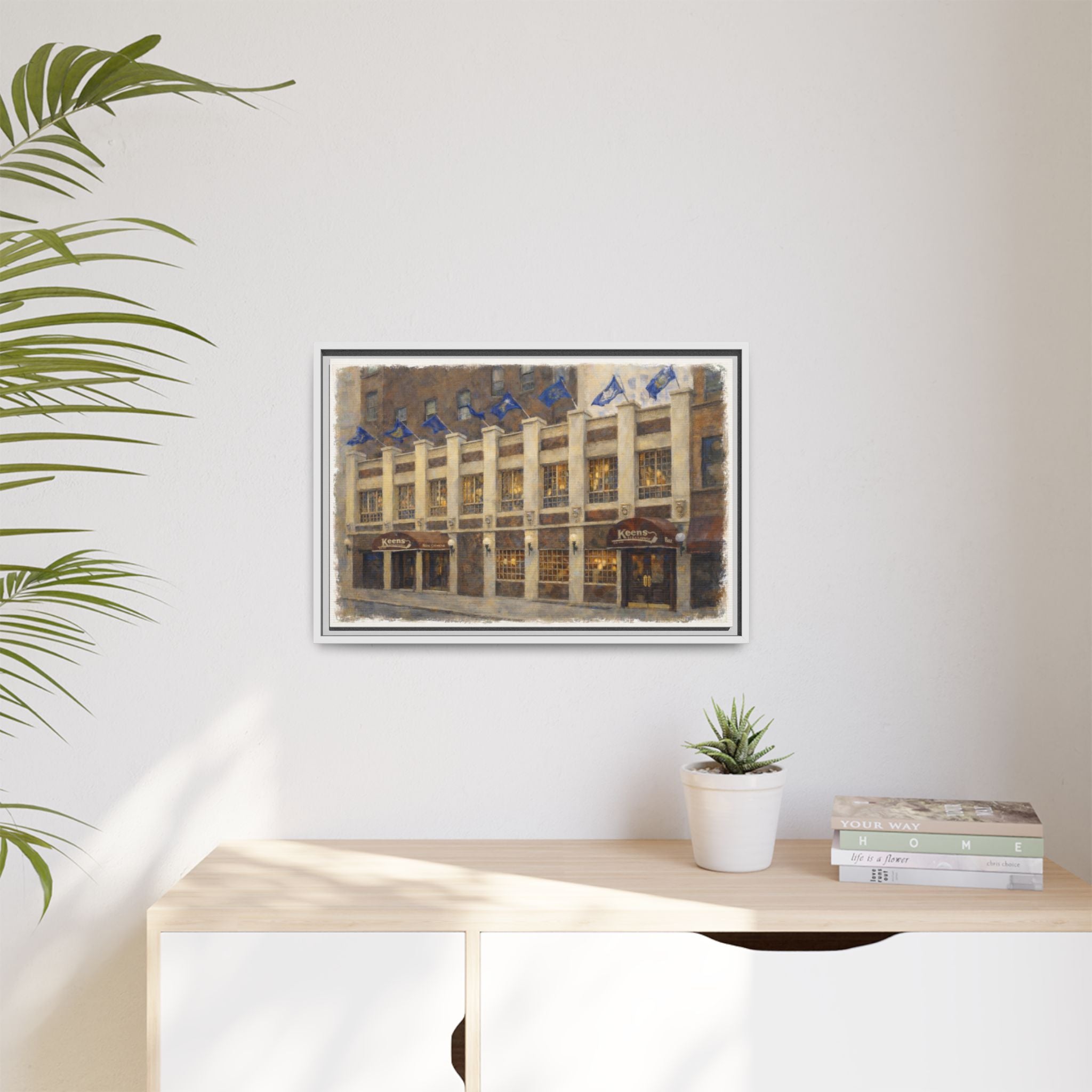 Keens Steakhouse — Restaurant Print | Matte Canvas + Wooden Frame