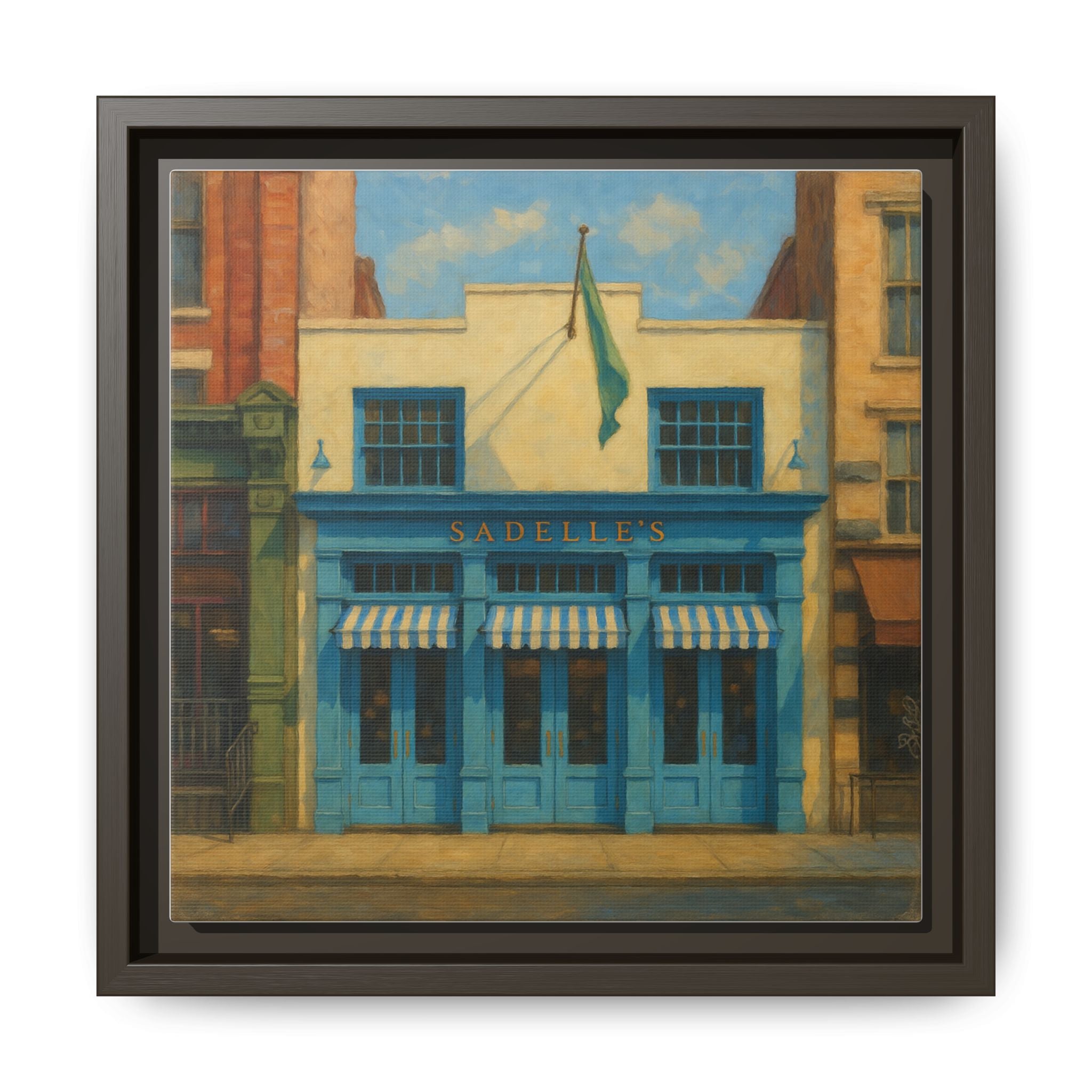 Sadelle's Restaurant — Restaurant Print | Matte Canvas + Wooden Frame