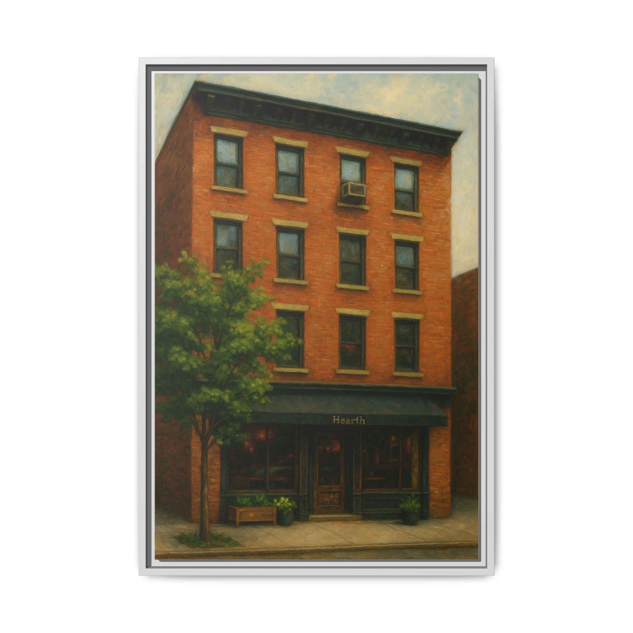 Hearth — Restaurant Print | Matte Canvas + Wooden Frame