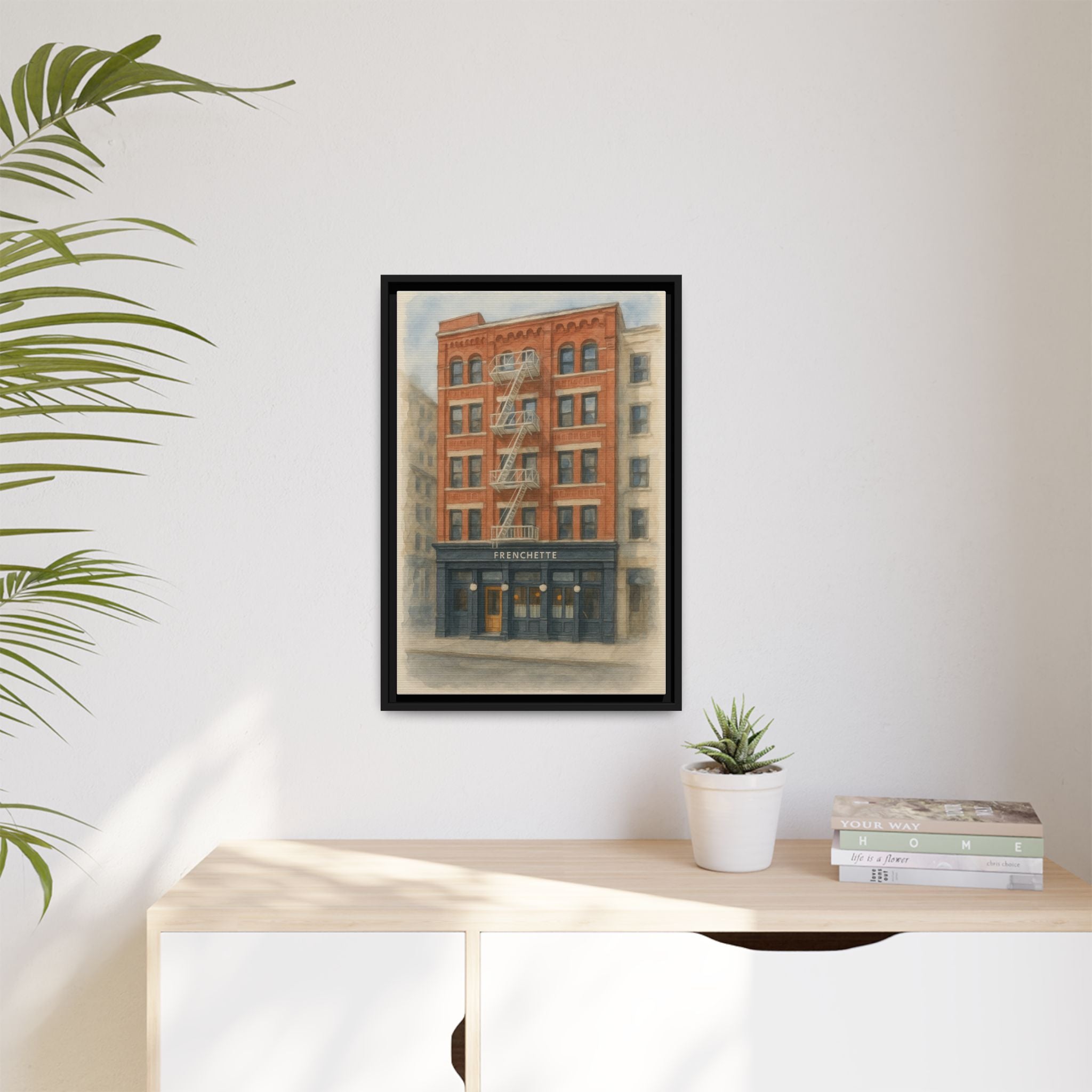 Frenchette Restaurant — Restaurant Print | Matte Canvas + Wooden Frame