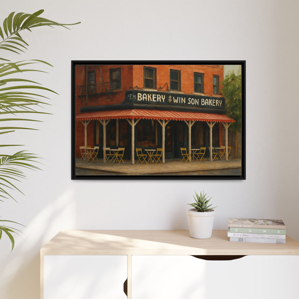 Win Son Bakery — Restaurant Print | Matte Canvas + Wooden Frame