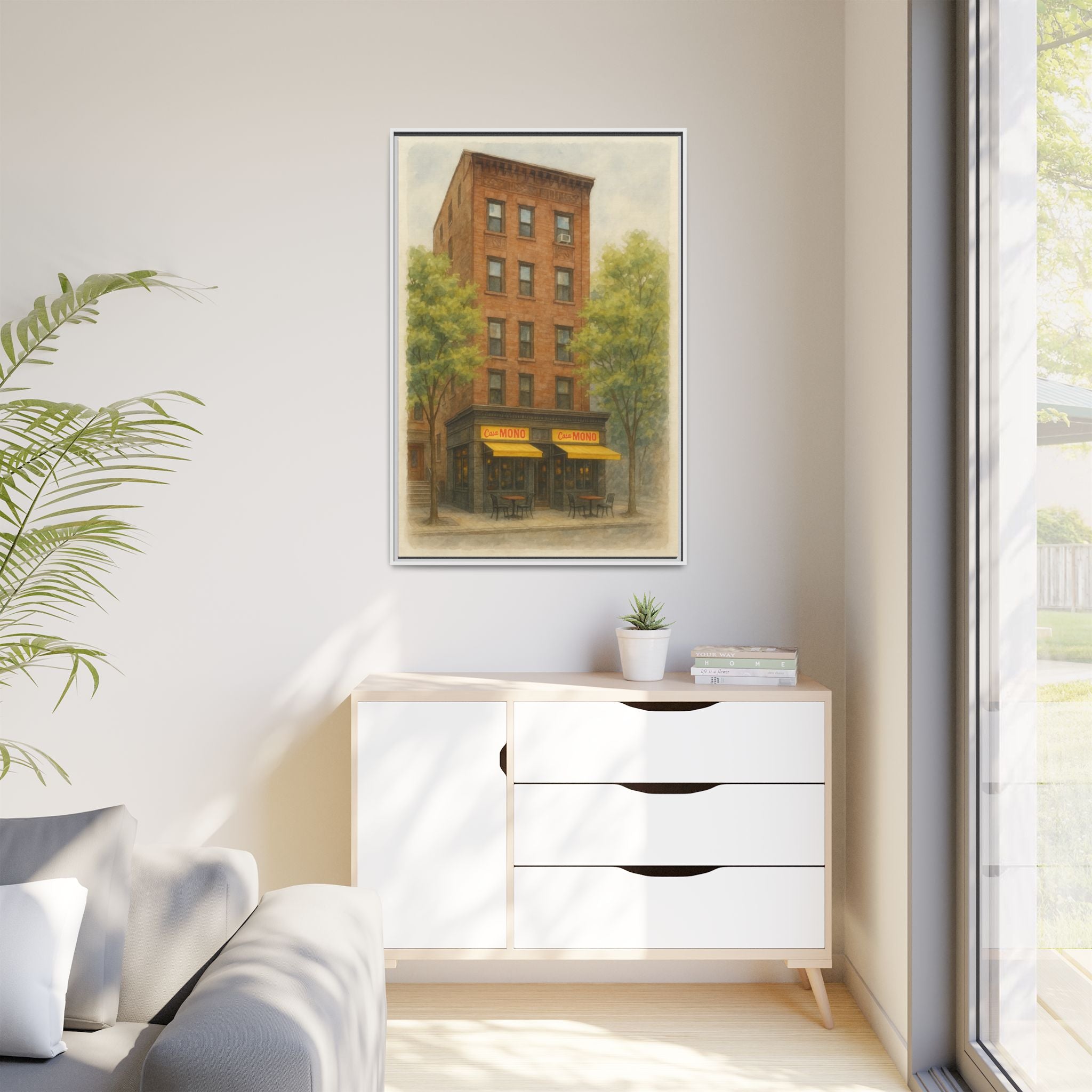 Casa Mono — Restaurant Print | Matte Canvas + Wooden Frame