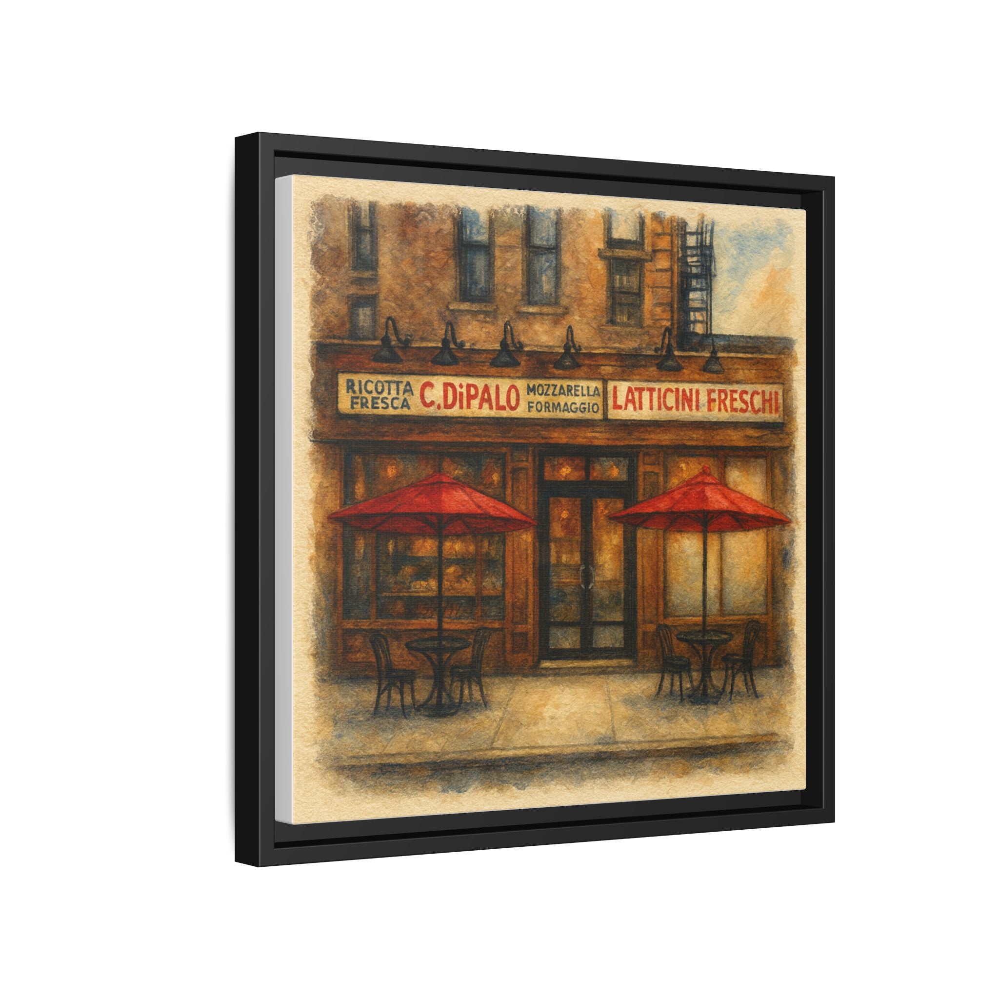 C Di Palo wall painting restaurant art Manhattan framed print