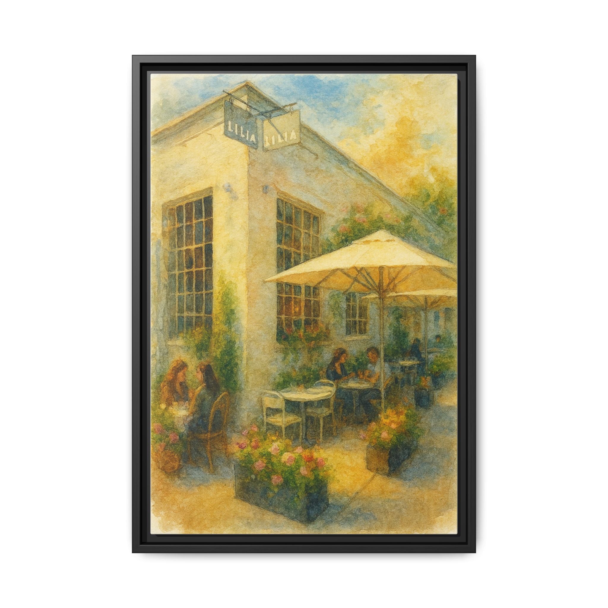 Lilia — Restaurant Print | Matte Canvas + Wooden Frame