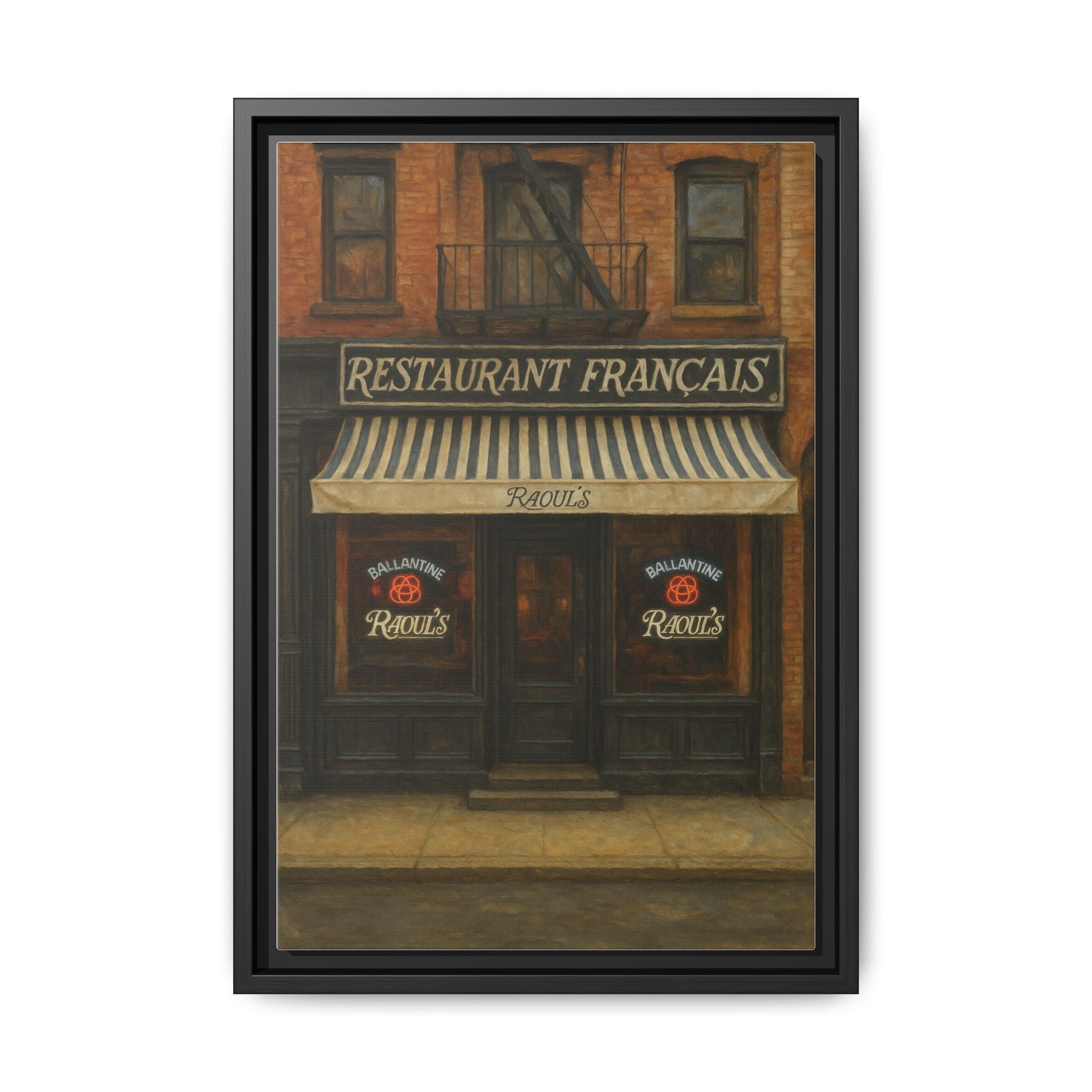 Raoul's Restaurant — Restaurant Print | Matte Canvas + Wooden Frame