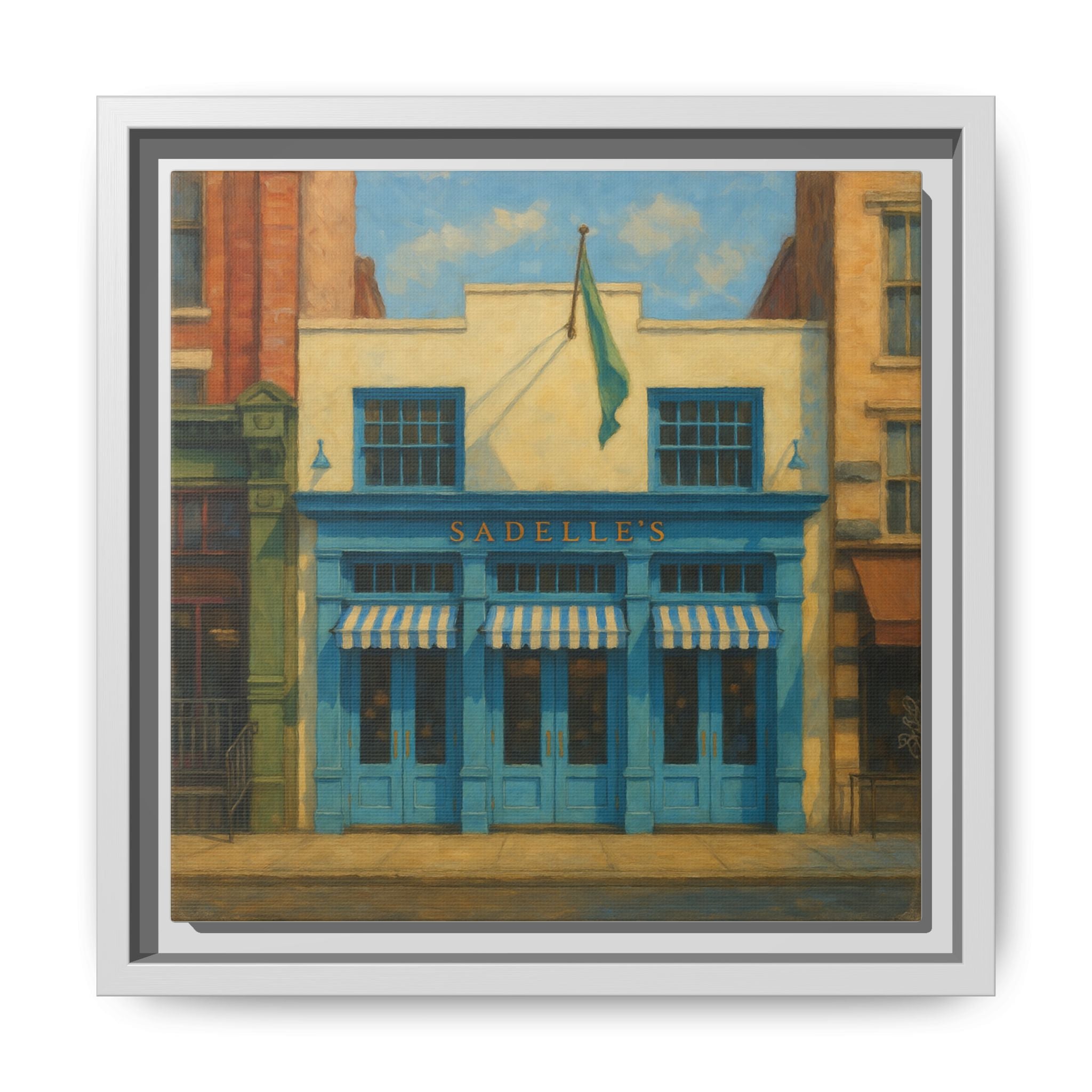 Sadelle's Restaurant — Restaurant Print | Matte Canvas + Wooden Frame