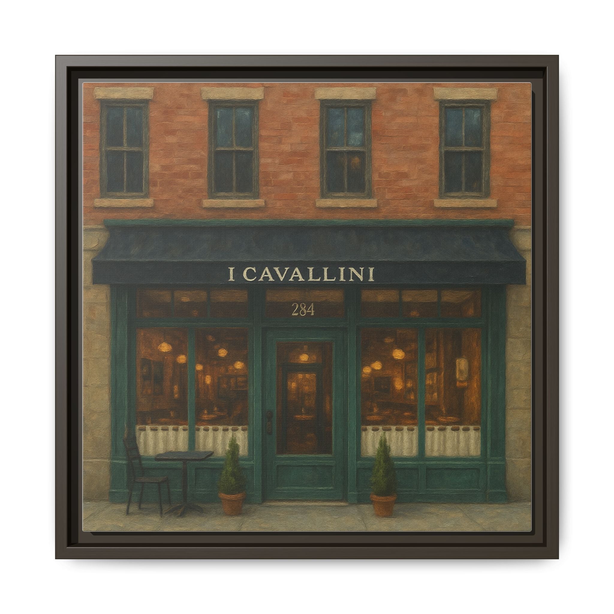I Cavallini — Restaurant Print | Matte Canvas + Wooden Frame