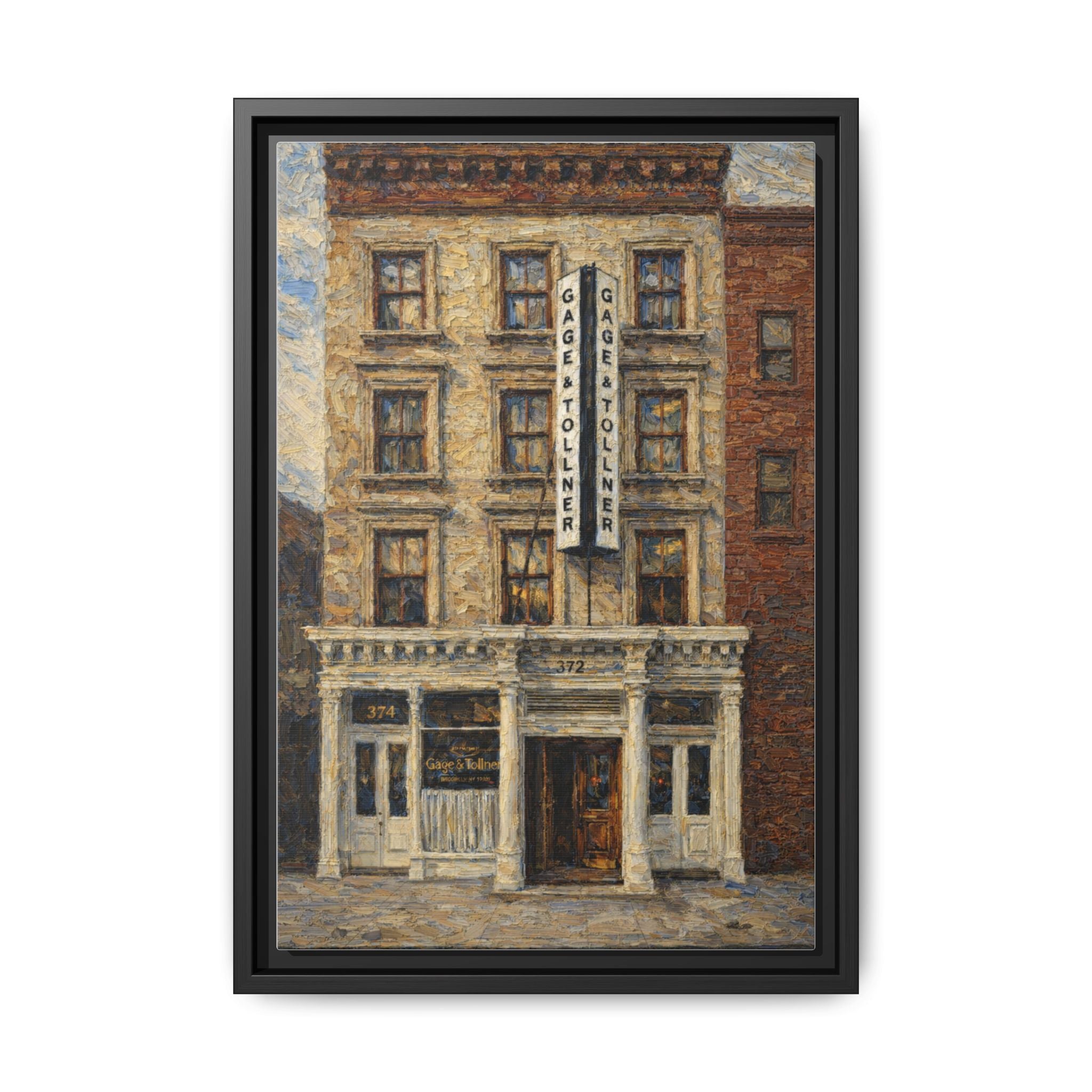 Gage & Tollner — Restaurant Print | Matte Canvas + Wooden Frame