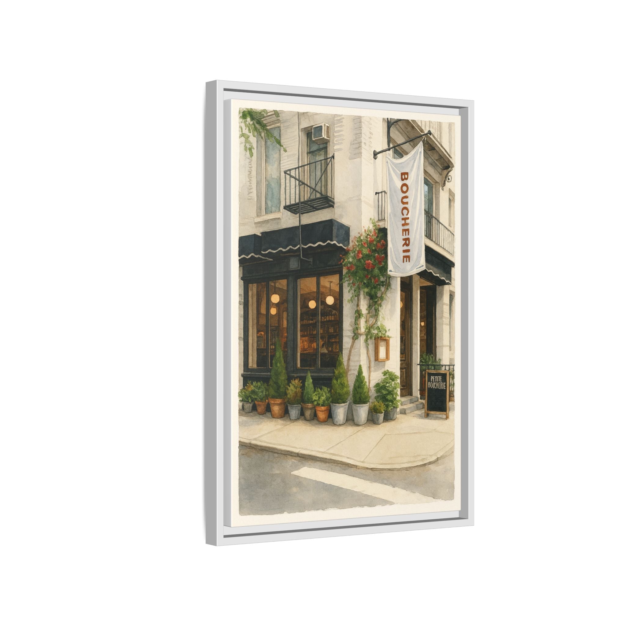 Petite Boucherie — Restaurant Print | Matte Canvas + Wooden Frame