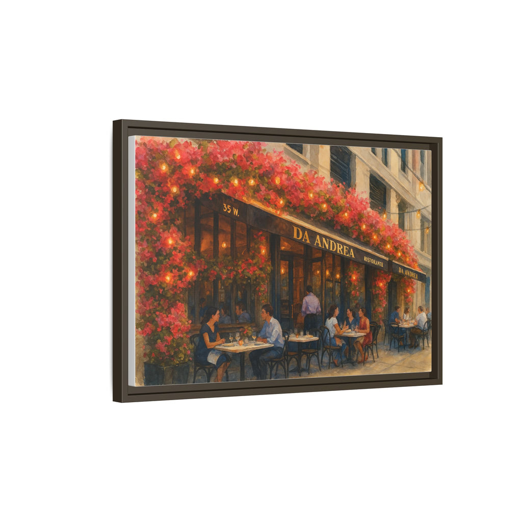 Da Andrea — Restaurant Print | Matte Canvas + Wooden Frame