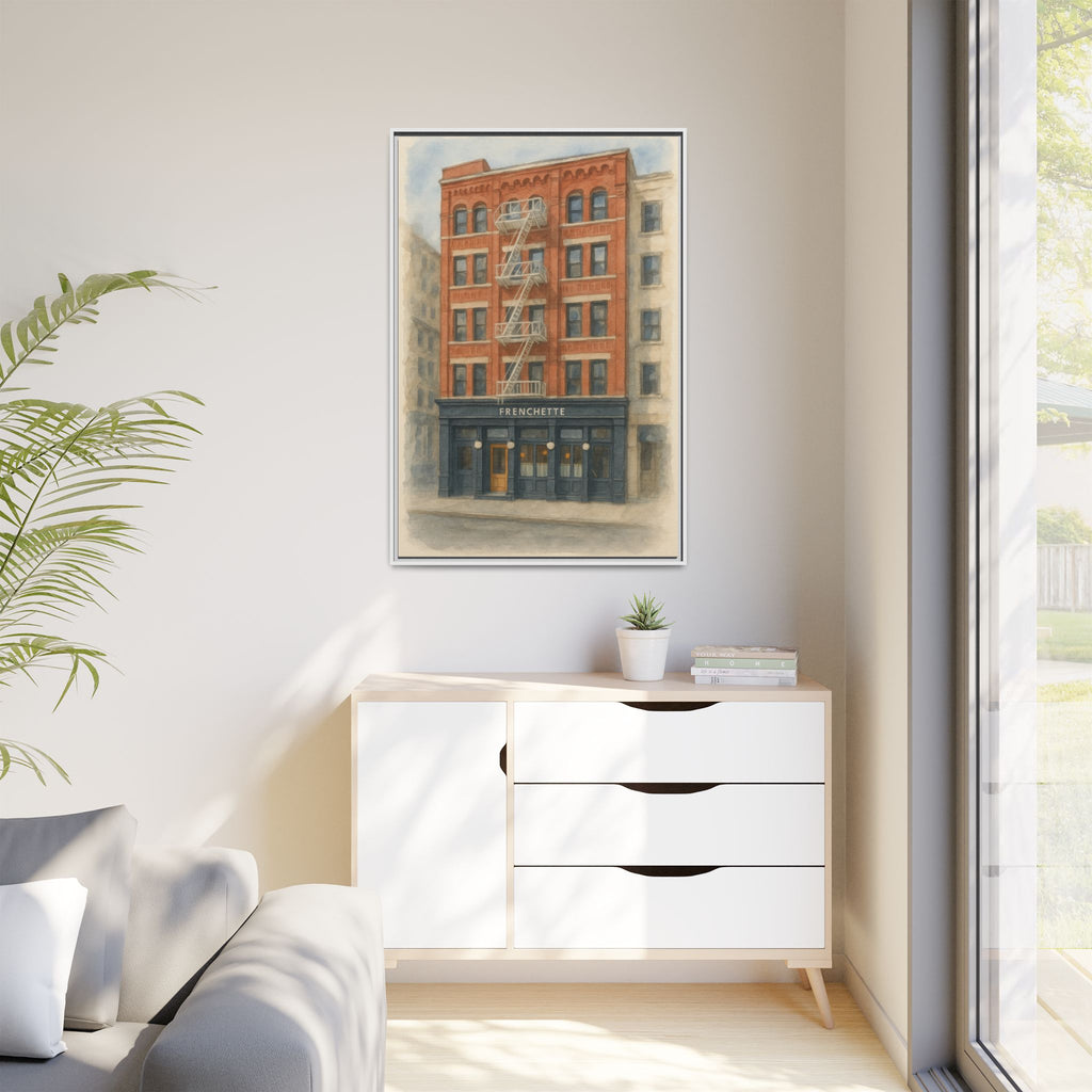 Frenchette Restaurant — Restaurant Print | Matte Canvas + Wooden Frame