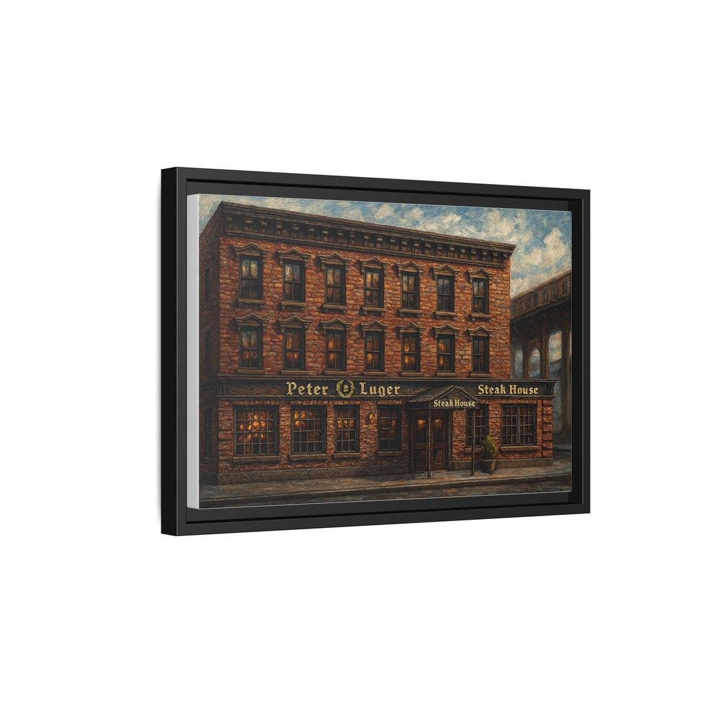 Peter Luger Steakhouse — Restaurant Print | Matte Canvas + Wooden Frame
