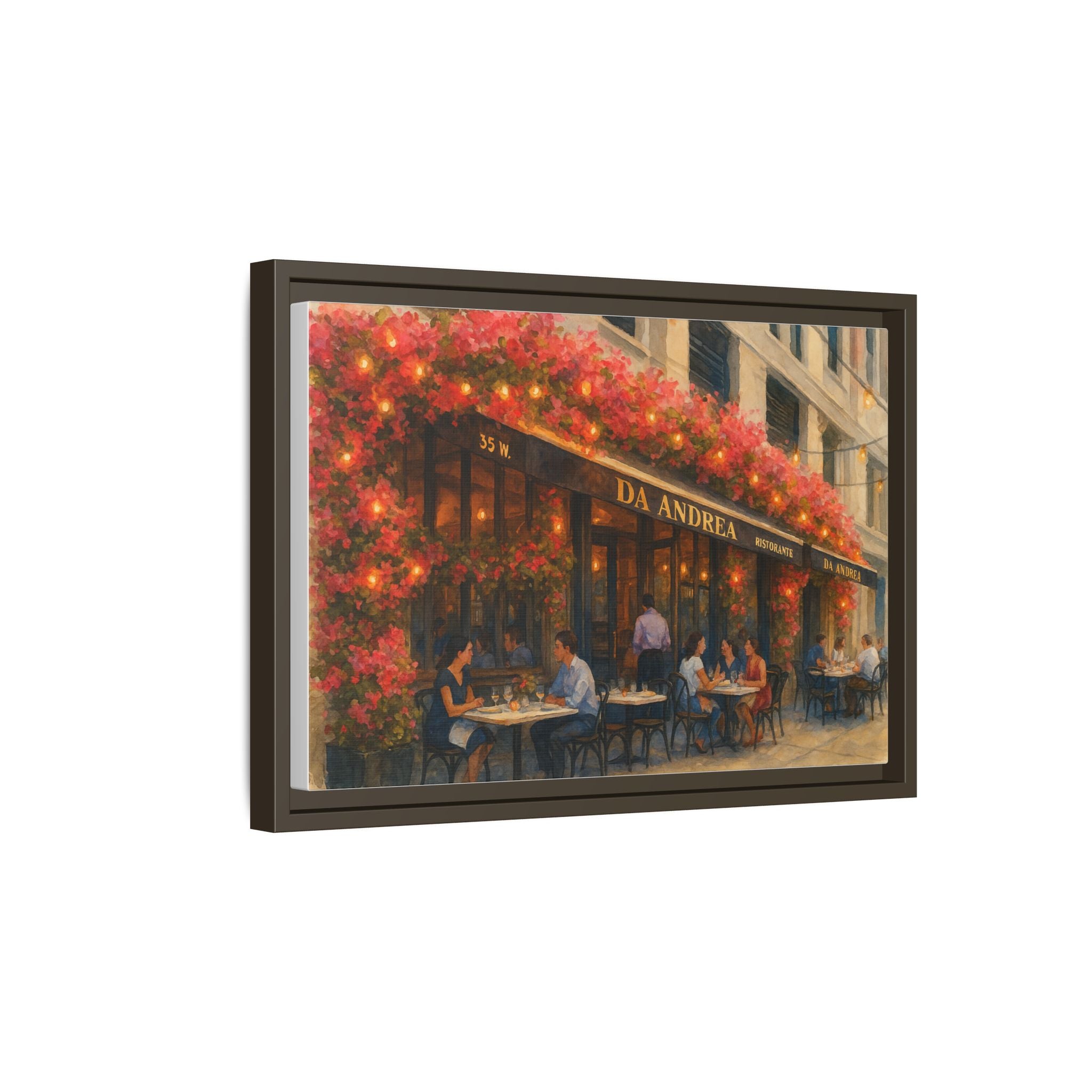 Da Andrea — Restaurant Print | Matte Canvas + Wooden Frame