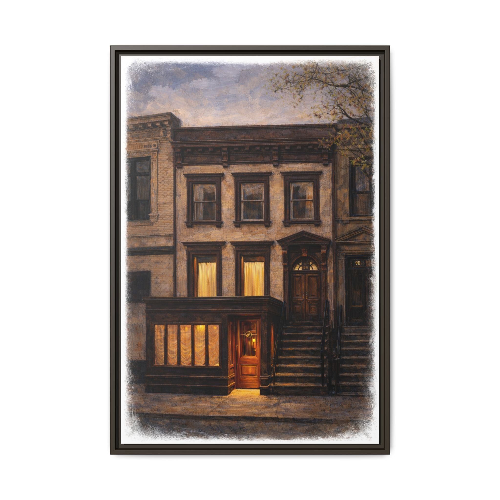 Chez Fifi — Restaurant Print | Matte Canvas + Wooden Frame