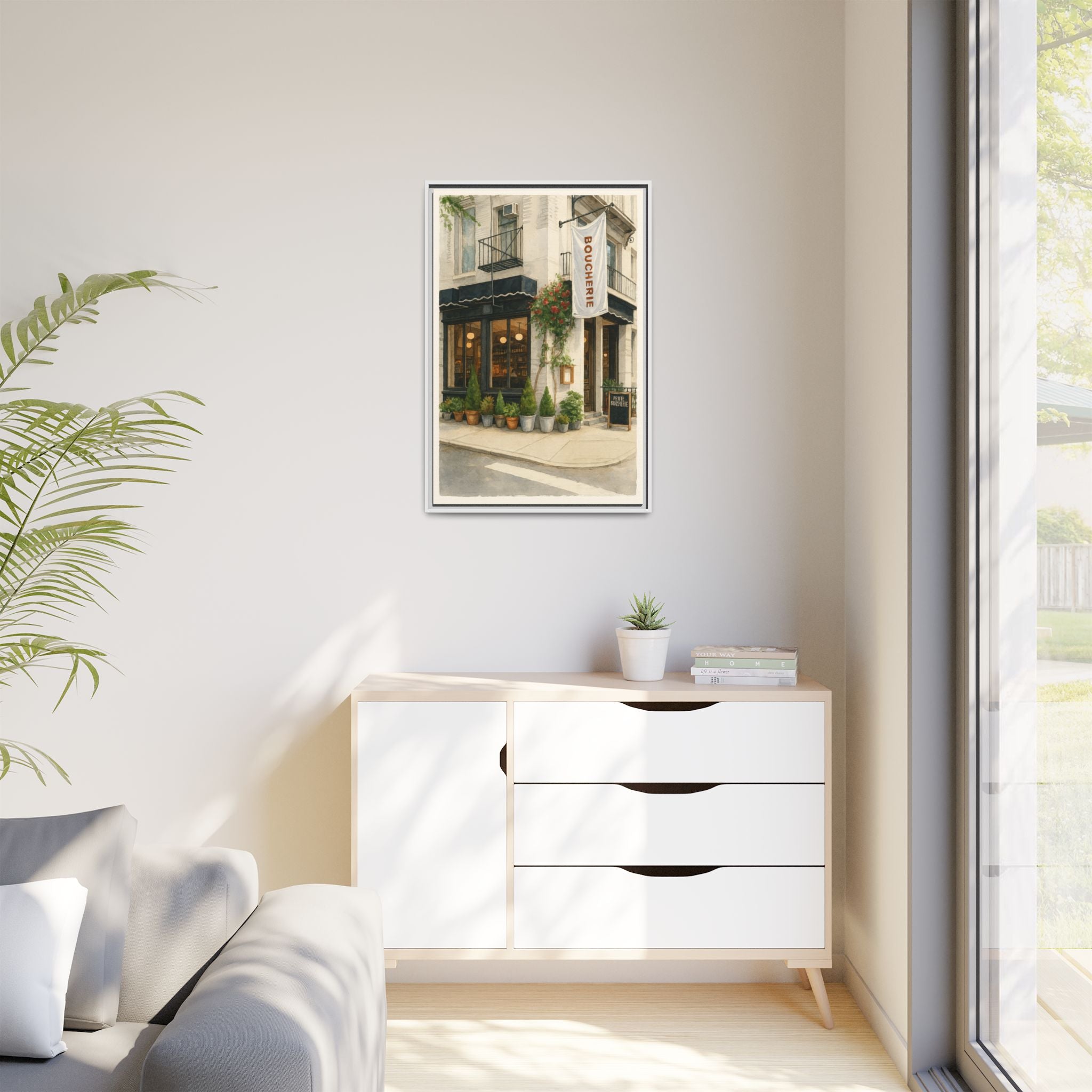 Petite Boucherie — Restaurant Print | Matte Canvas + Wooden Frame