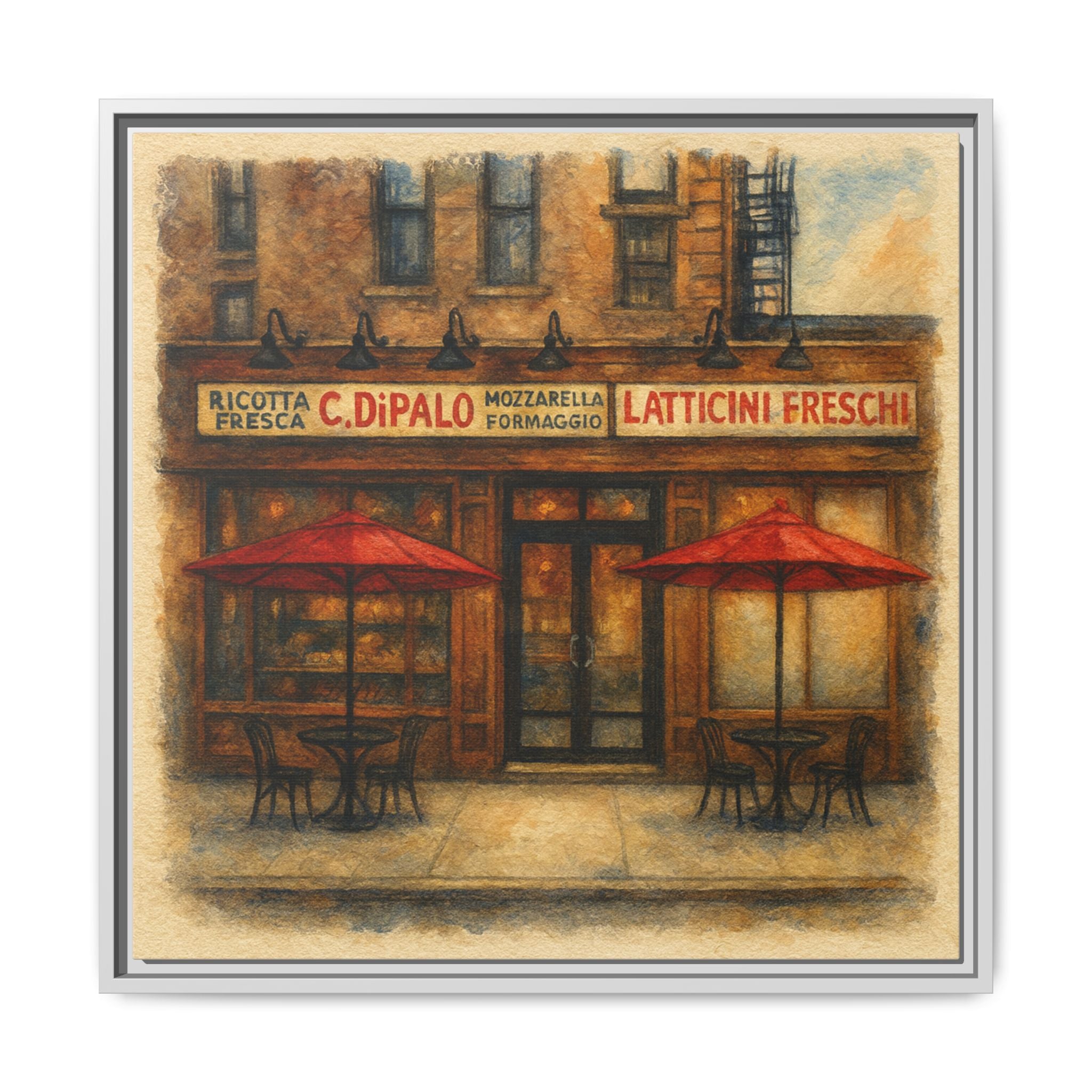 C Di Palo — Restaurant Print | Matte Canvas + Wooden Frame