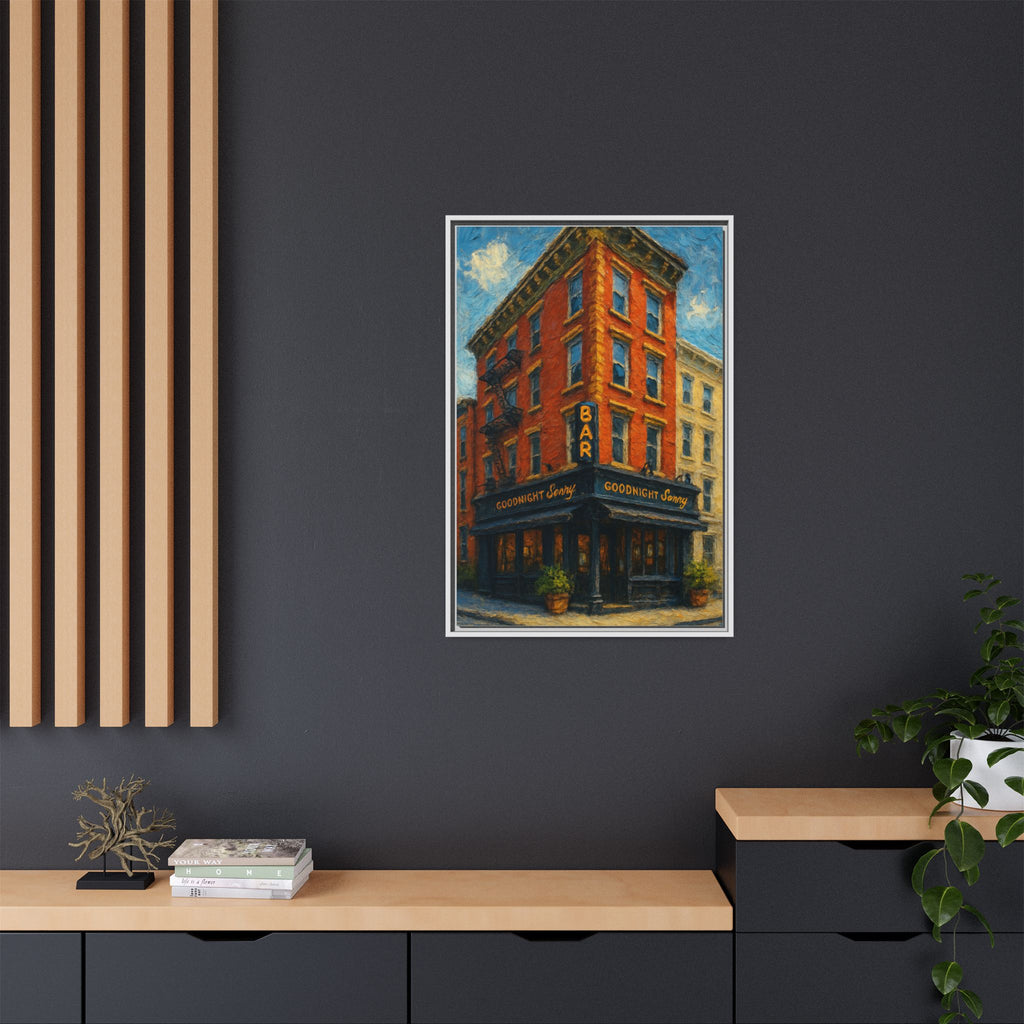 Goodnight Sonny — Restaurant Print | Matte Canvas + Wooden Frame