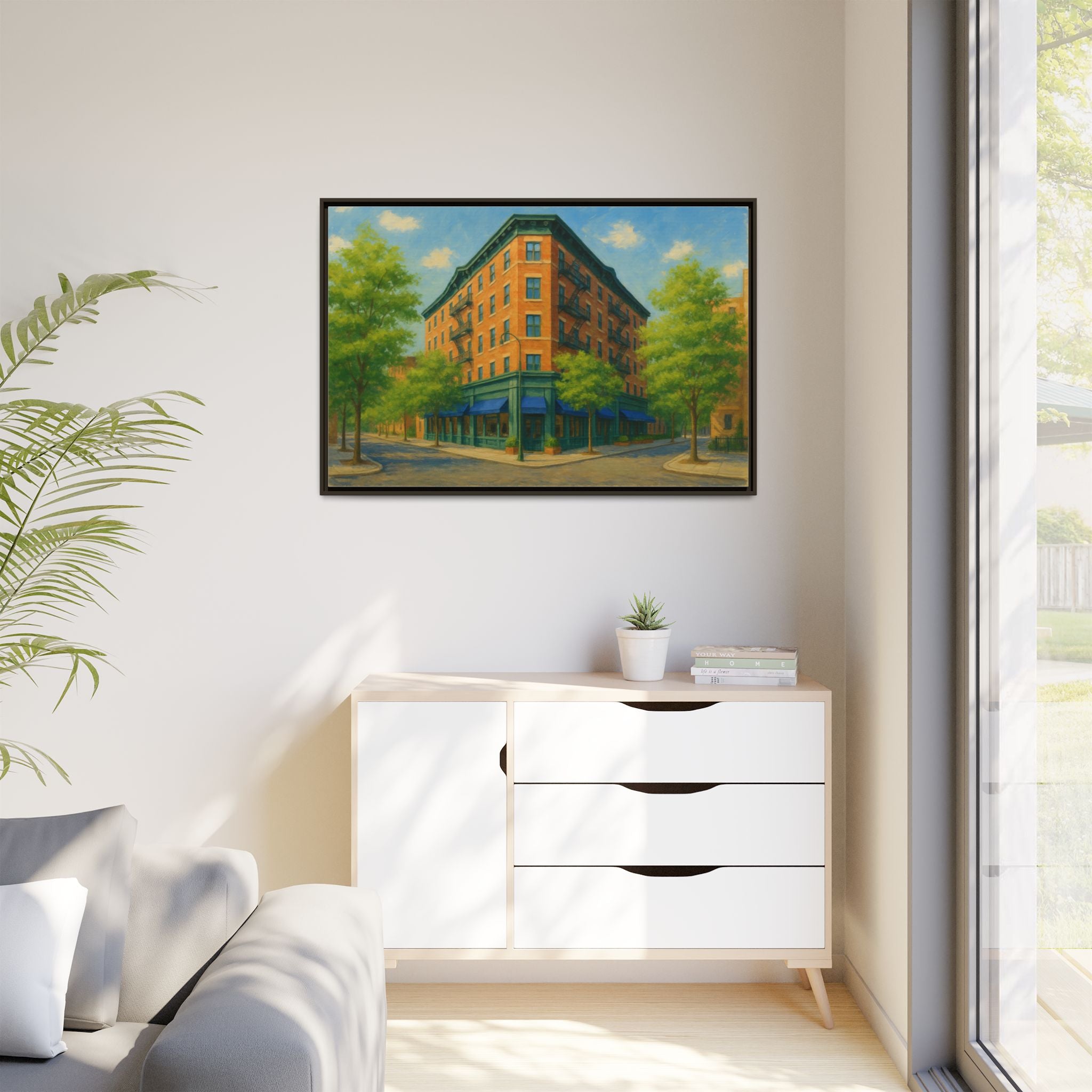 The Mary Lane — Restaurant Print | Matte Canvas + Wooden Frame