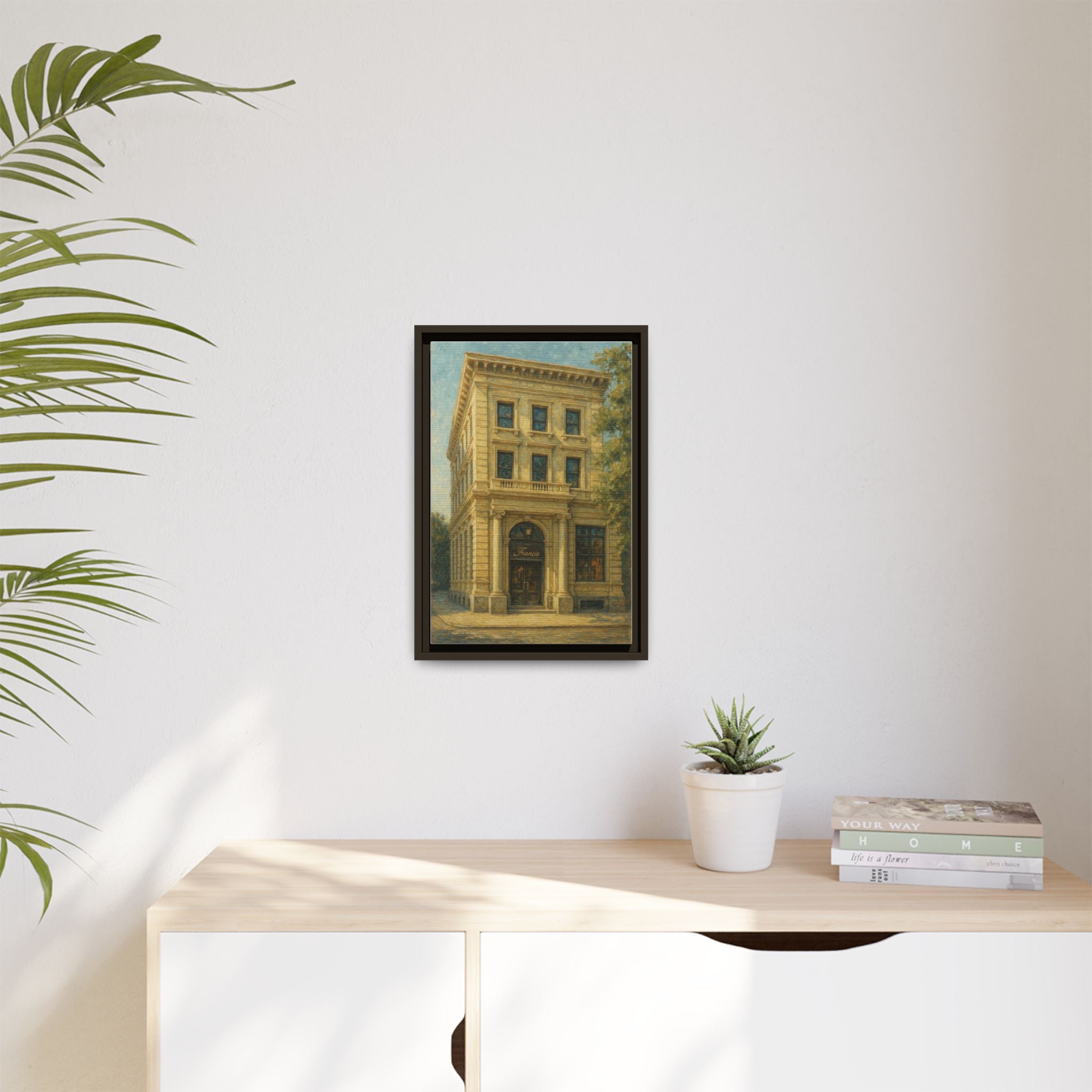 Francie — Restaurant Print | Matte Canvas + Wooden Frame