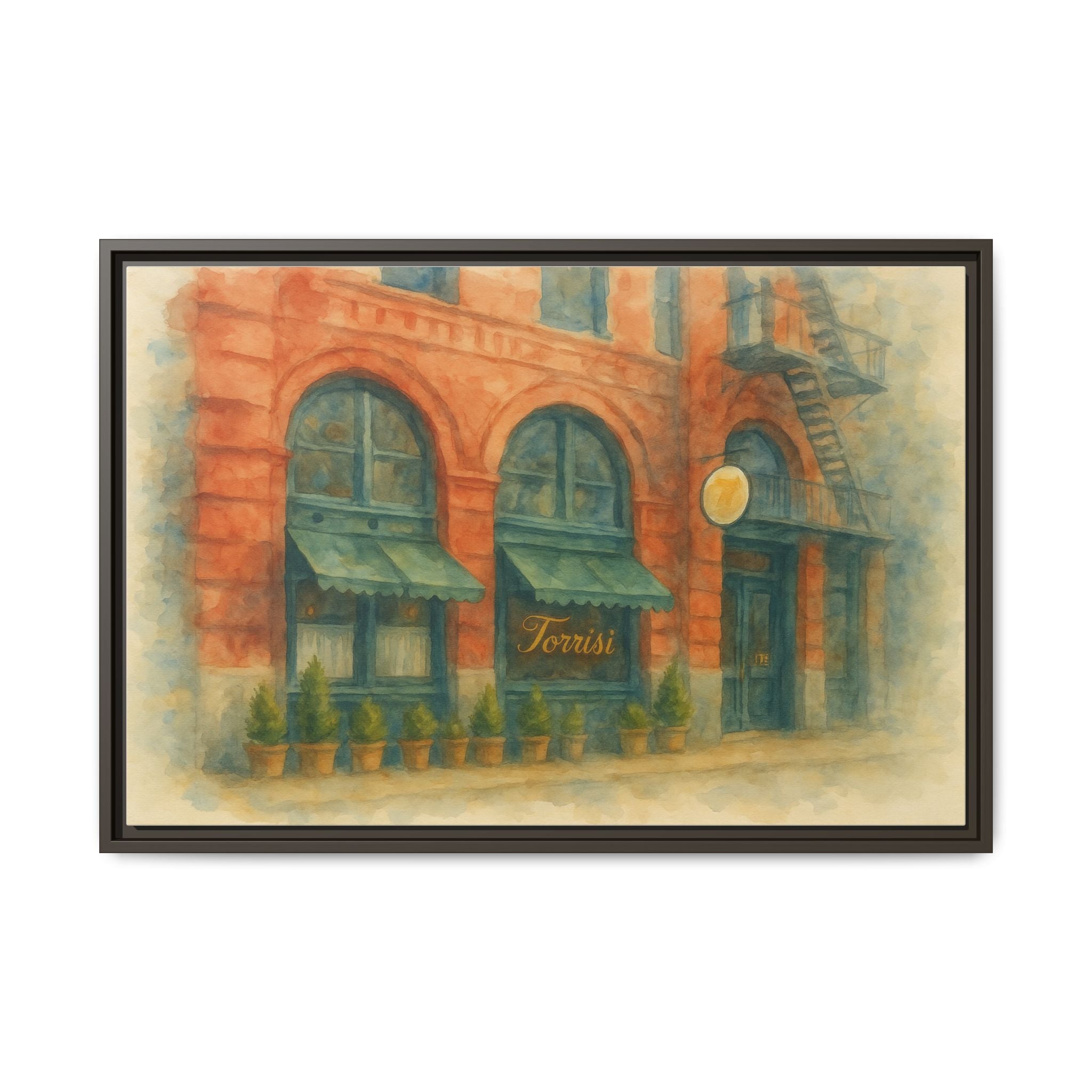Torrisi — Restaurant Print | Matte Canvas + Wooden Frame
