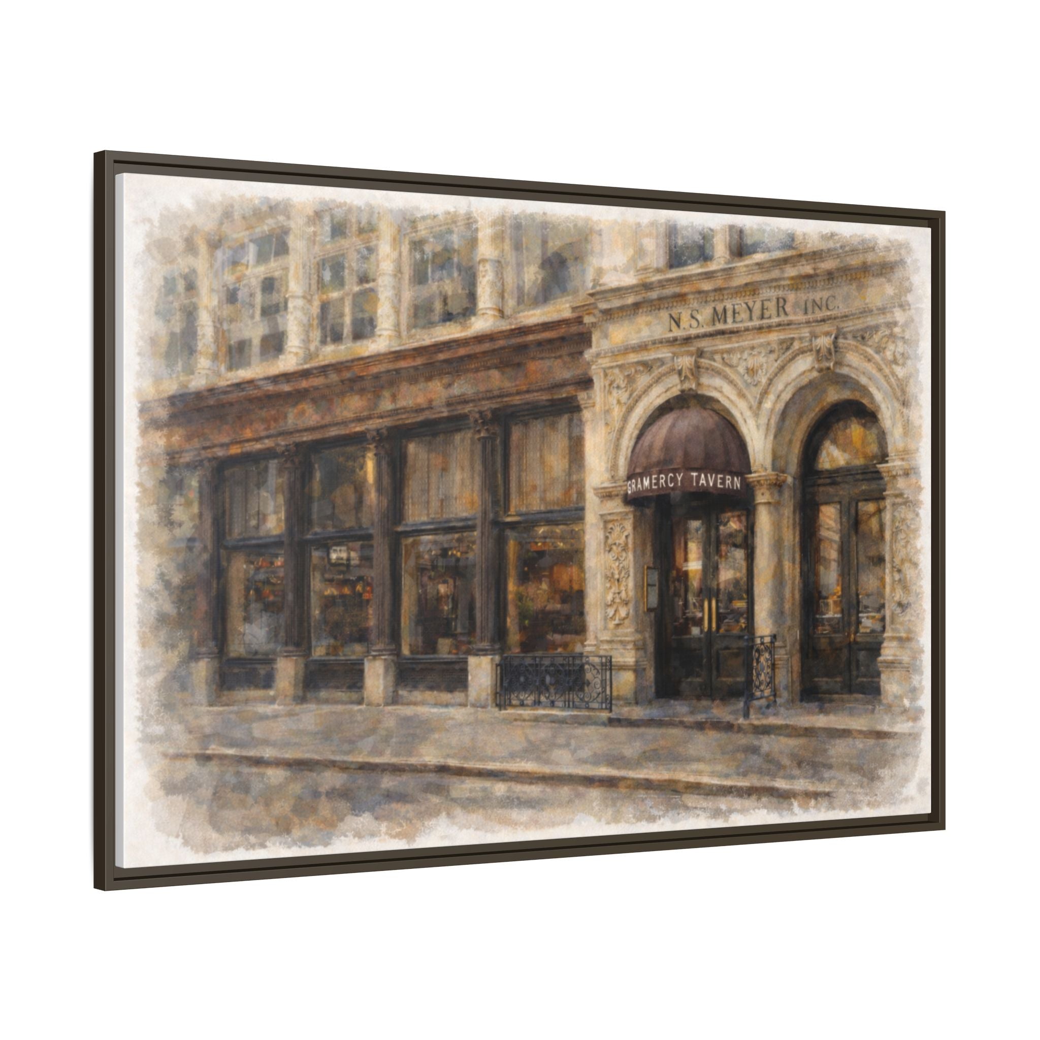 Gramercy Tavern — Restaurant Print | Matte Canvas + Wooden Frame