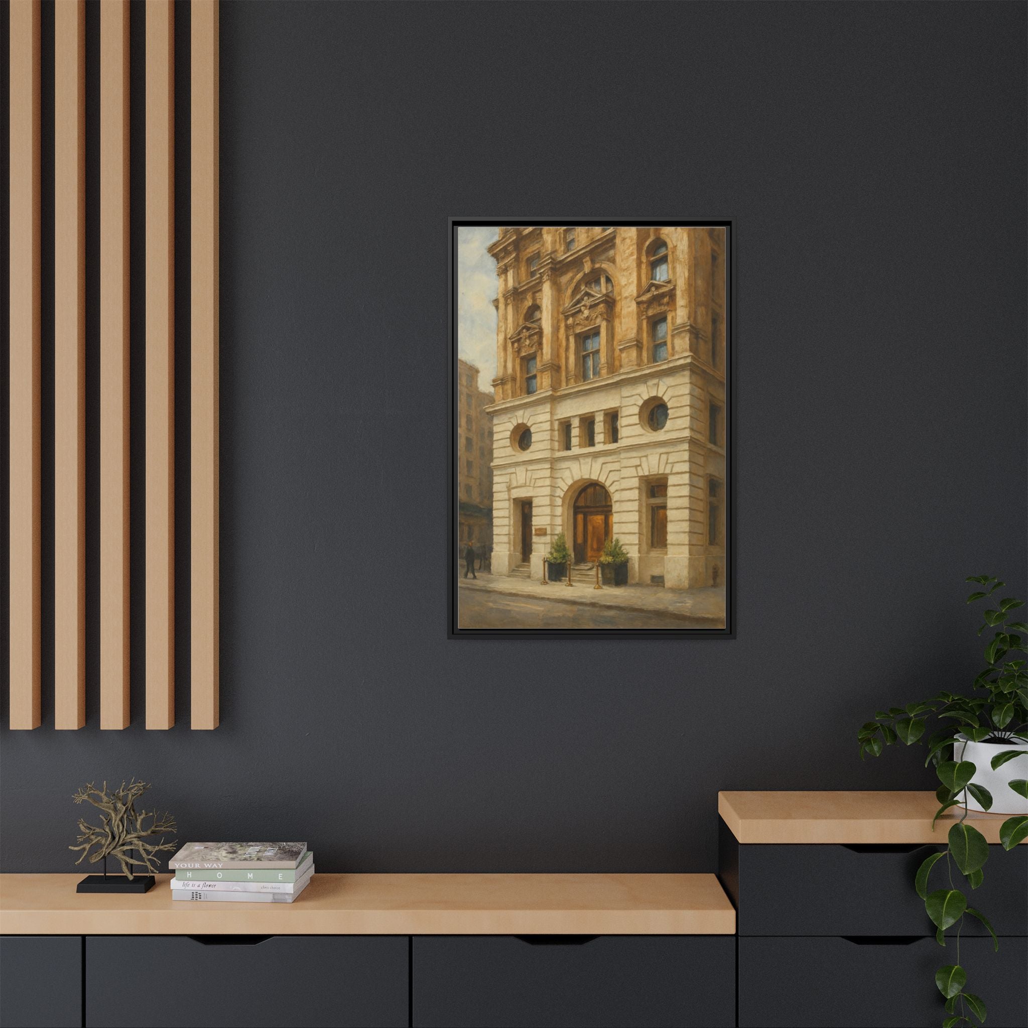 Beef Bar New York — Restaurant Print | Matte Canvas + Wooden Frame