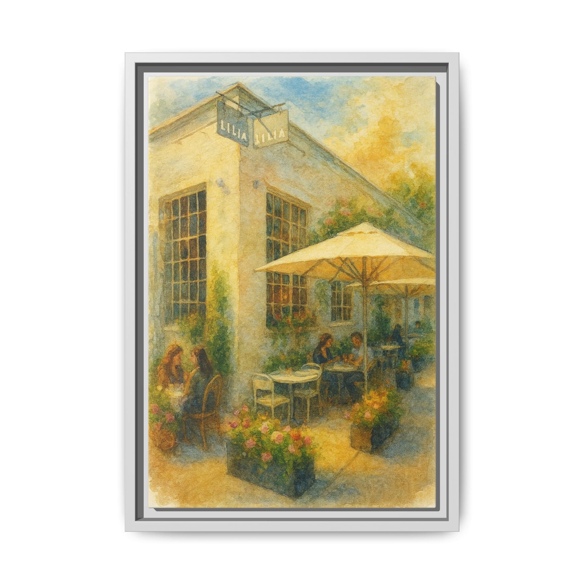 Lilia — Restaurant Print | Matte Canvas + Wooden Frame