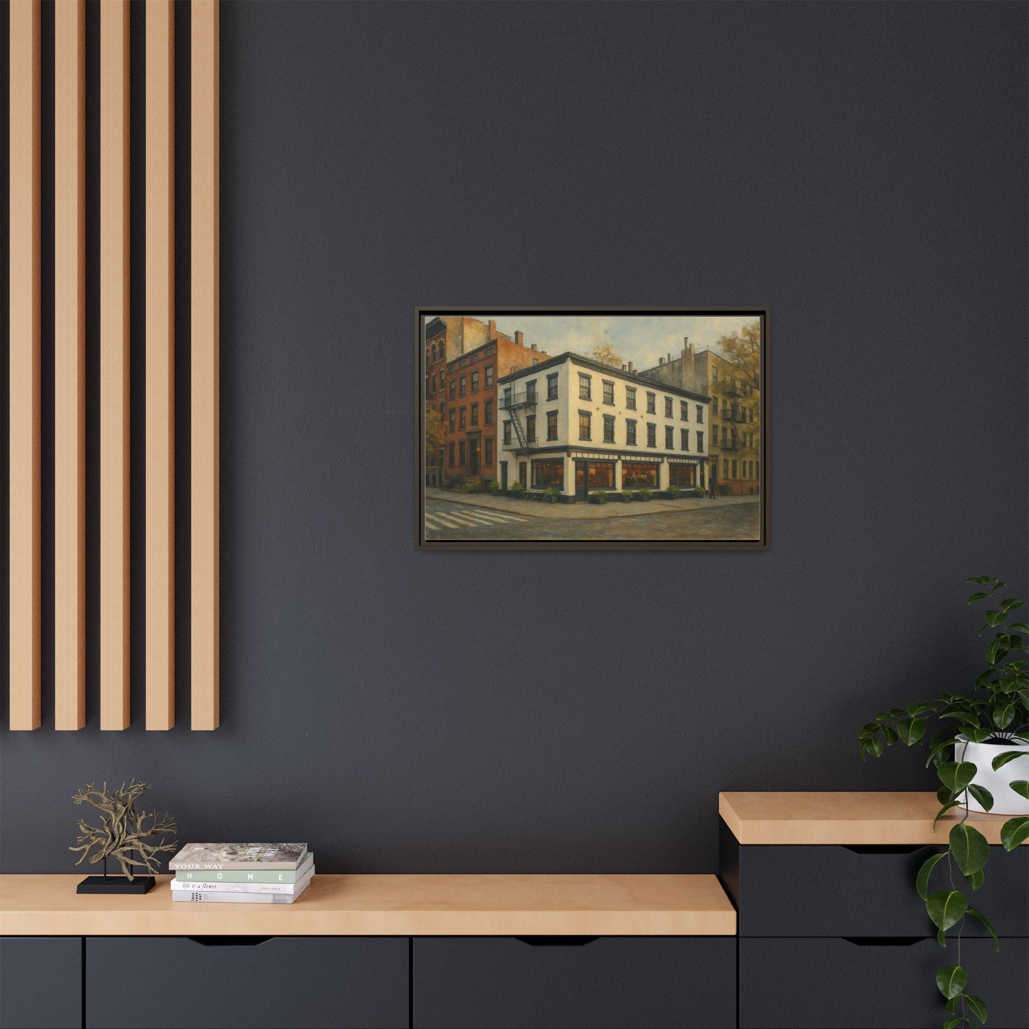 Anton's — Restaurant Print | Matte Canvas + Wooden Frame