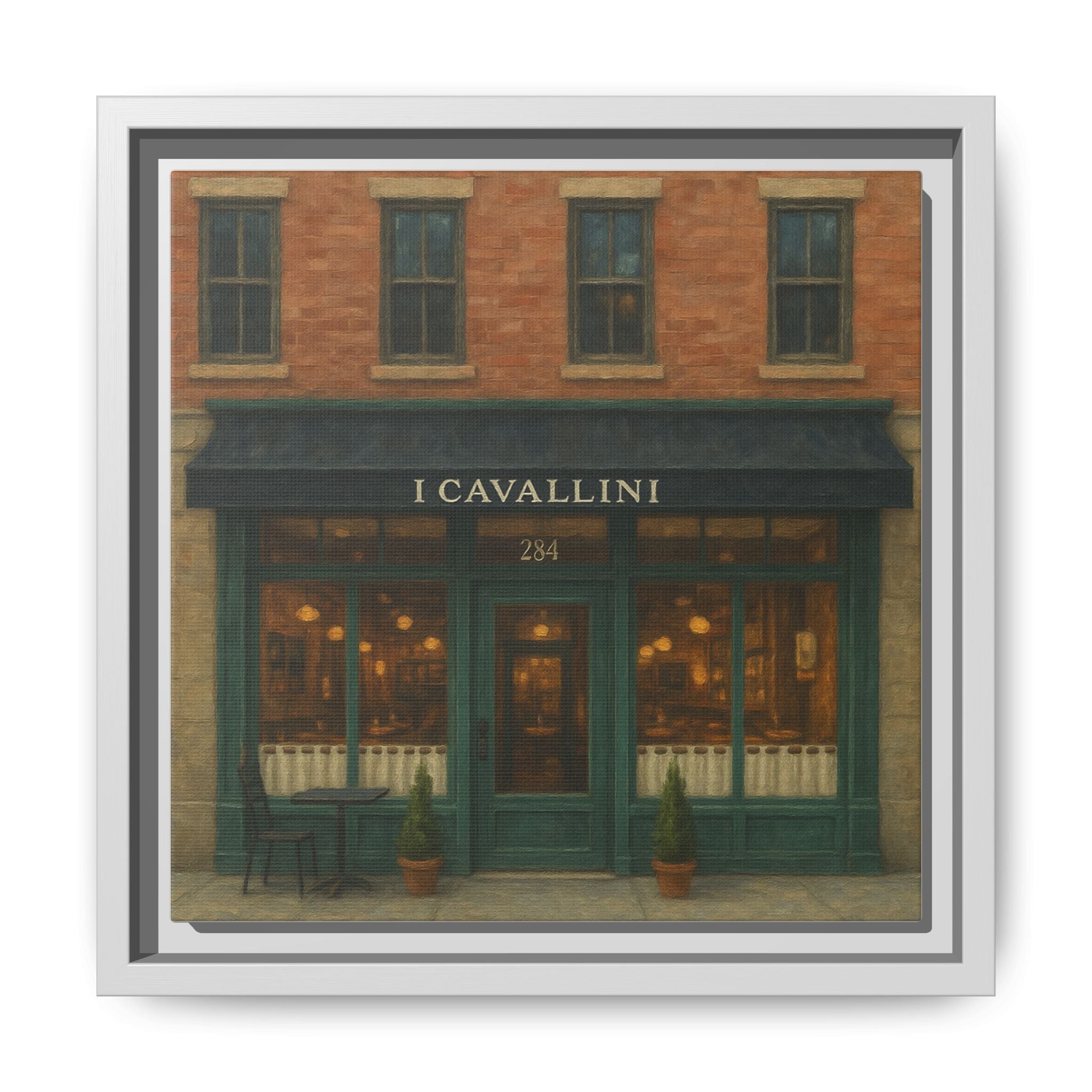 I Cavallini — Restaurant Print | Matte Canvas + Wooden Frame